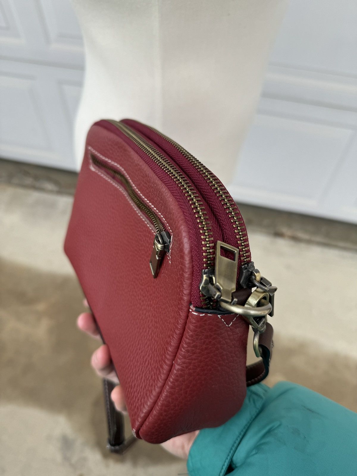 Other RED & BROWN LEATHER CONTRAST FLAP PURSE Size ONE SIZE - 7 Thumbnail