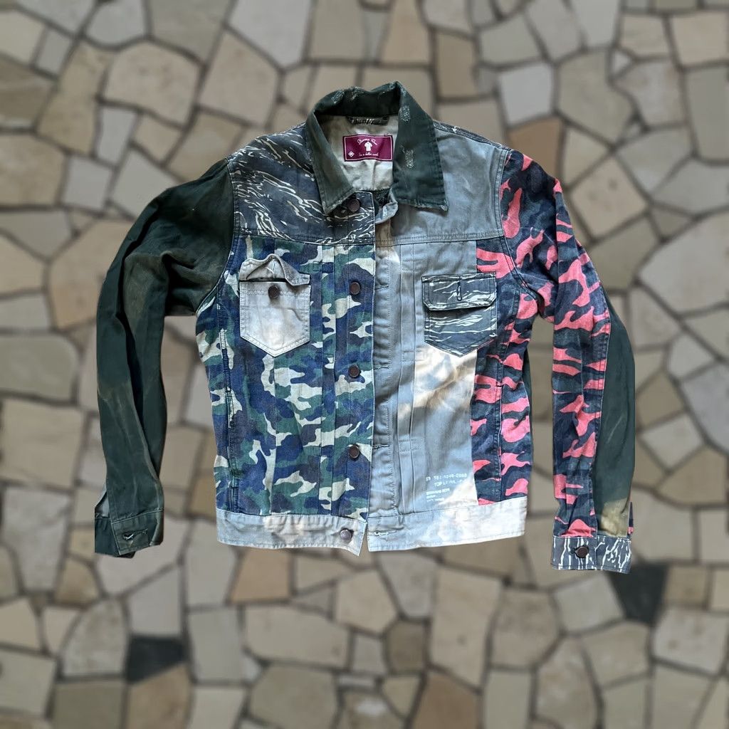 Denime VINTAGE Strivers Row Patchwork Denim Canvas Jacket Biker Streetwear Size S See Photos Mens Jacket Size US S / EU 44-46 / 1 - 1 Thumbnail