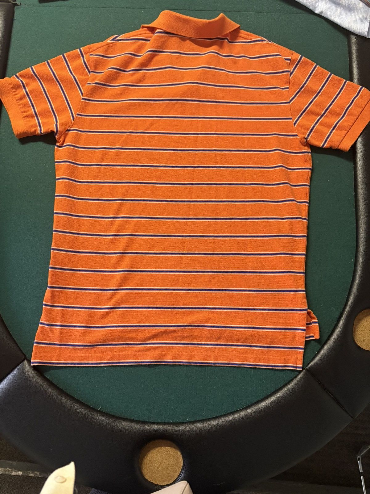 Polo Ralph Lauren Polo Ralph Lauren Striped Polo Shirt Orange Size L Size US L / EU 52-54 / 3 - 4 Thumbnail