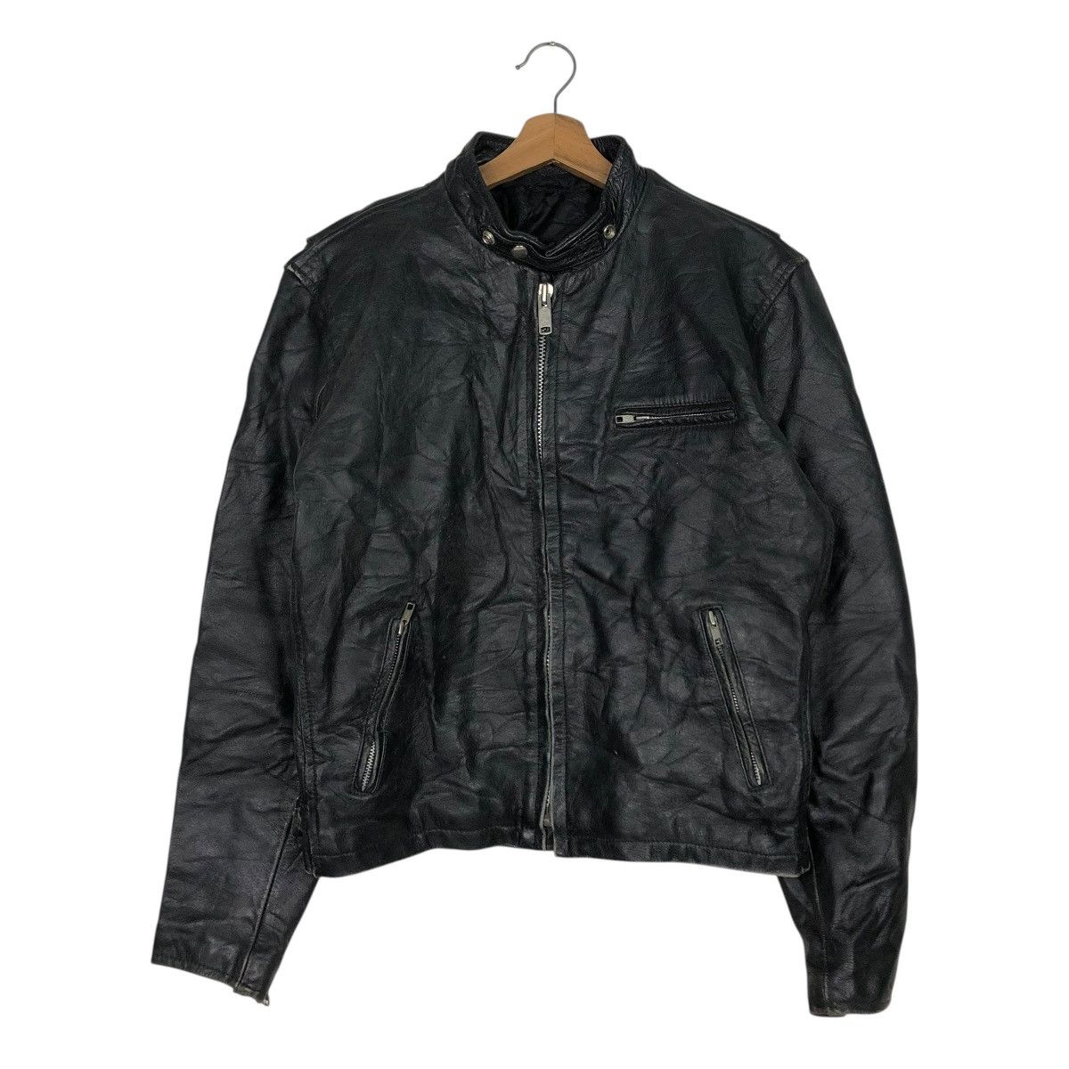 Japanese Brand 🔥VINTAGE BIKER LEATHER JACKET UNBRANDED ISSEY MIYAKE Size US M / EU 48-50 / 2 - 3 Thumbnail