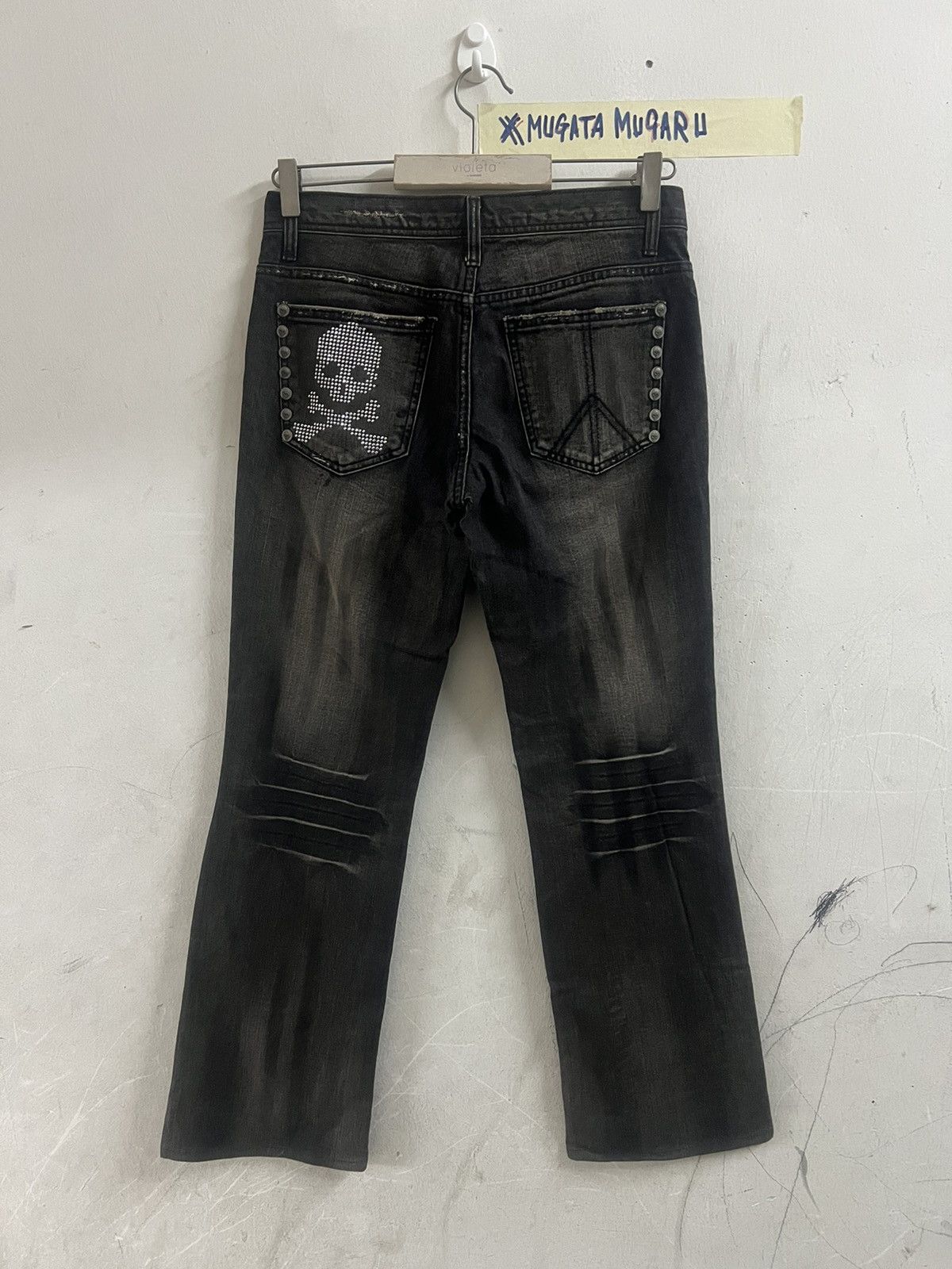 Japanese Brand FLARE UNKNOWN SKULL DENIM PANT Size US 30 / EU 46 - 13 Thumbnail