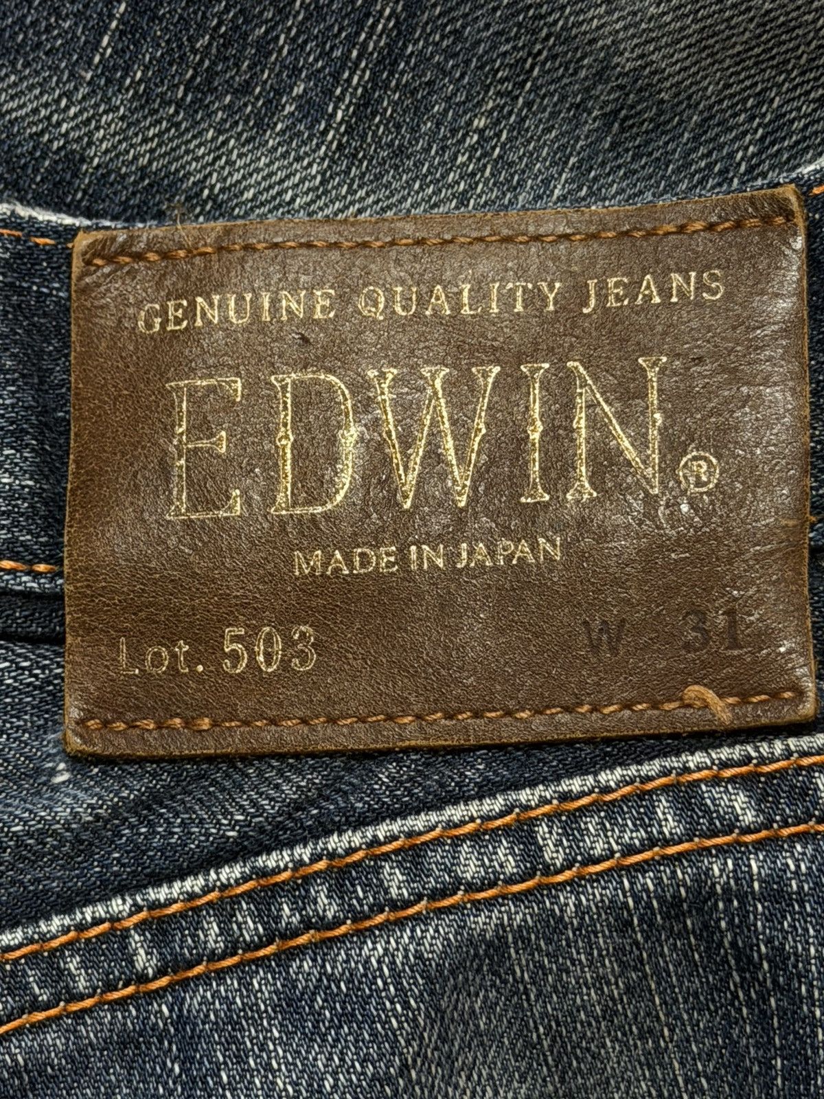 Edwin Vintage 90s Japan Edwin 503 Blue Faded Wash Straights Leg Size US 32 / EU 48 - 5 Thumbnail