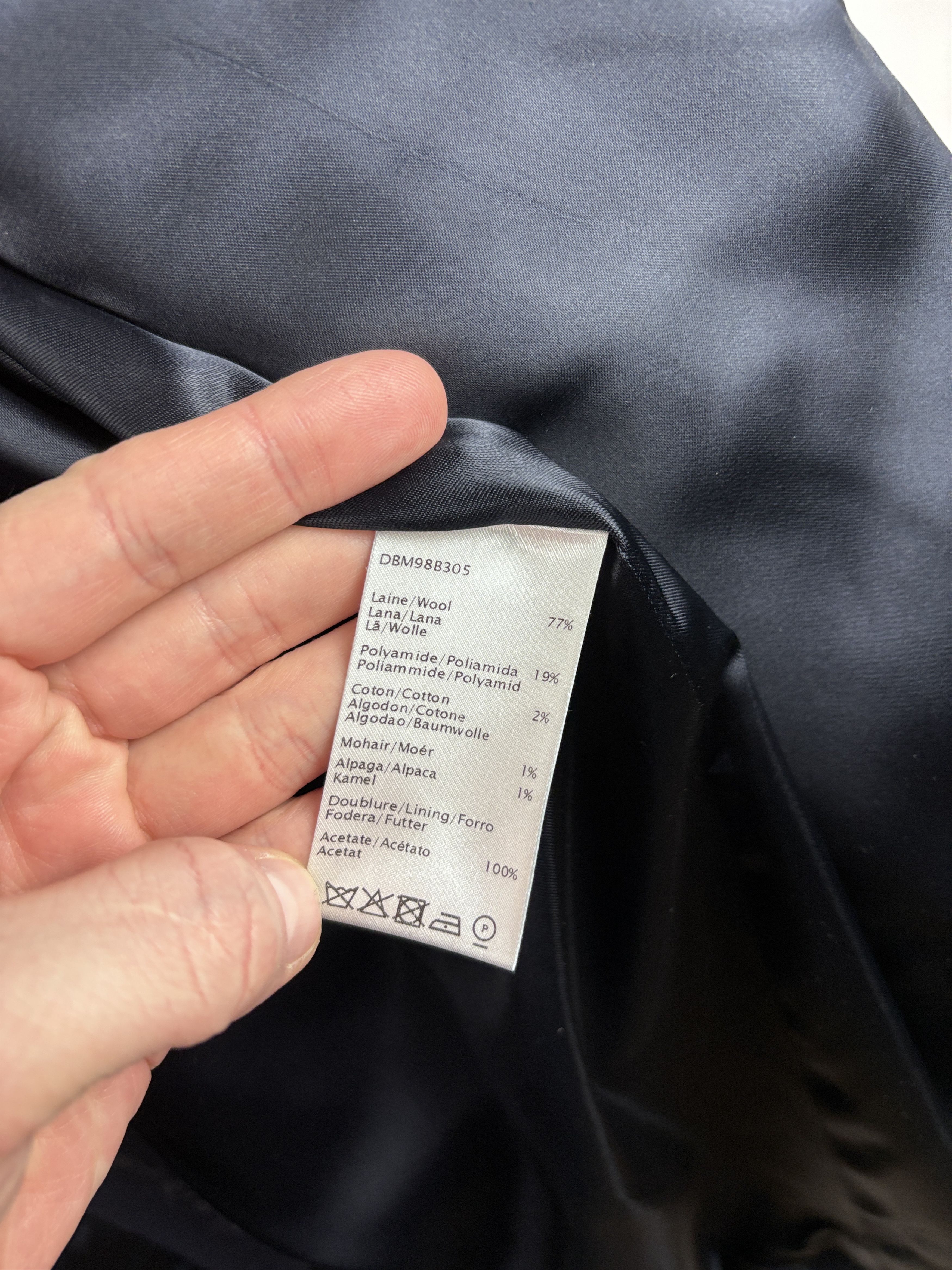 Gerard Darel Paris Double Breasted Wool Coat Navy Blue 38