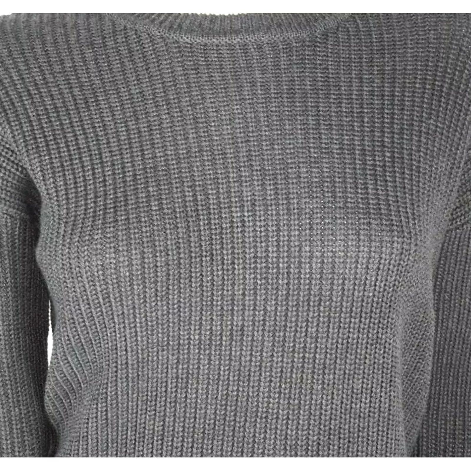 Anthropologie Anthropologie Stitches & Stripes sweater Womens size S Gray Crewneck Bell Sleeve Cotton Blend Knit Vintage: No Size S / US 4 / IT 40 - 2 Thumbnail