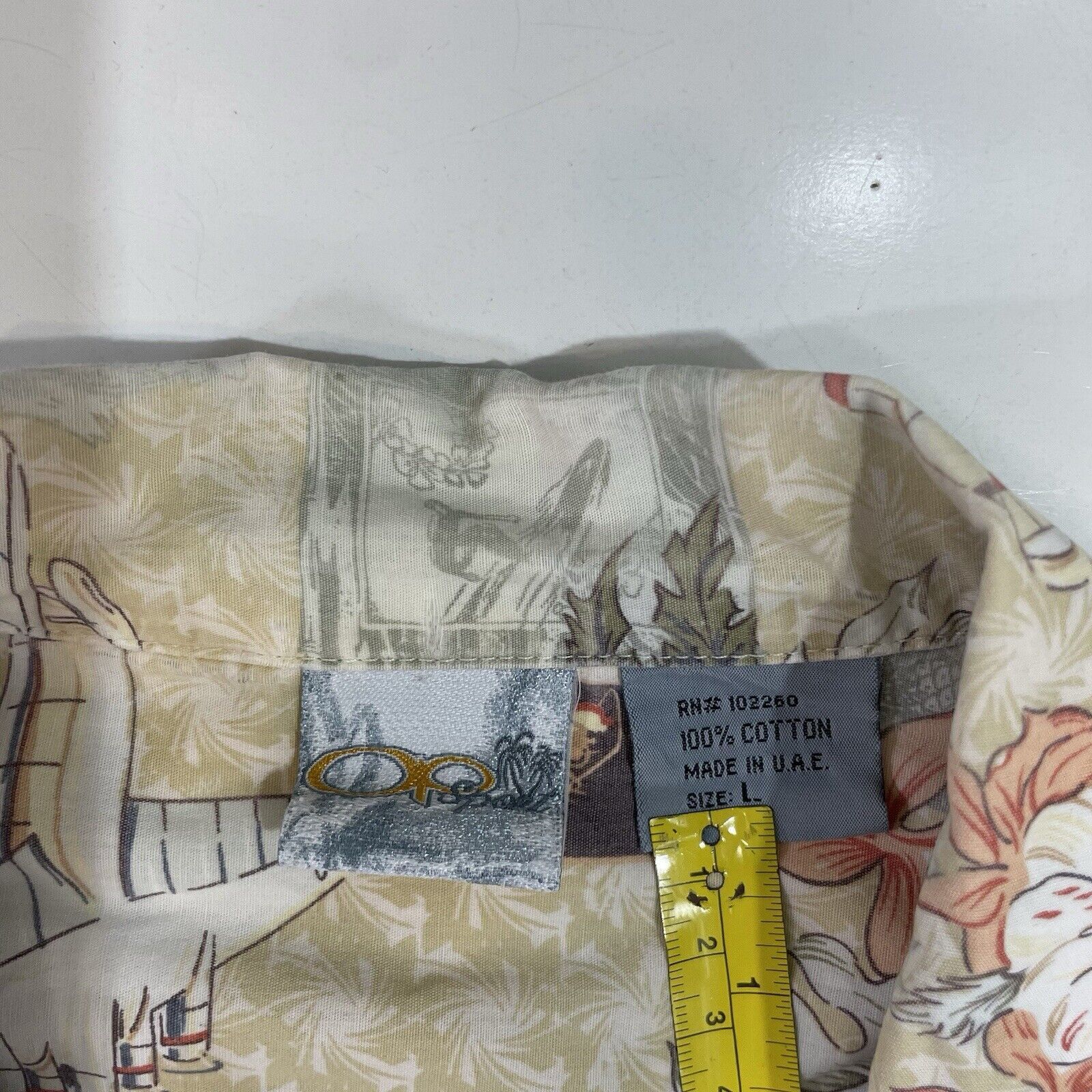 Ocean Pacific OP Ocean Pacific PanAir Airplane Hula Girl Hawaiian Shirt Size US L / EU 52-54 / 3 - 5 Thumbnail