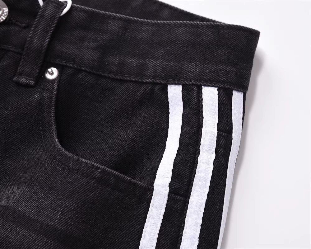 Japanese Brand × Jean Loose side stripe wide-leg jeans Size US 32 / EU 48 - 4 Thumbnail