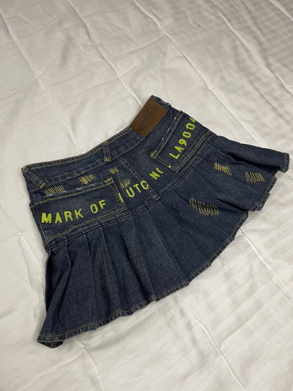 Von Dutch Vintage Rare Y2K Von Dutch Mini Skirt Big Logo Size 27" / US 4 / IT 40 - 14 Thumbnail
