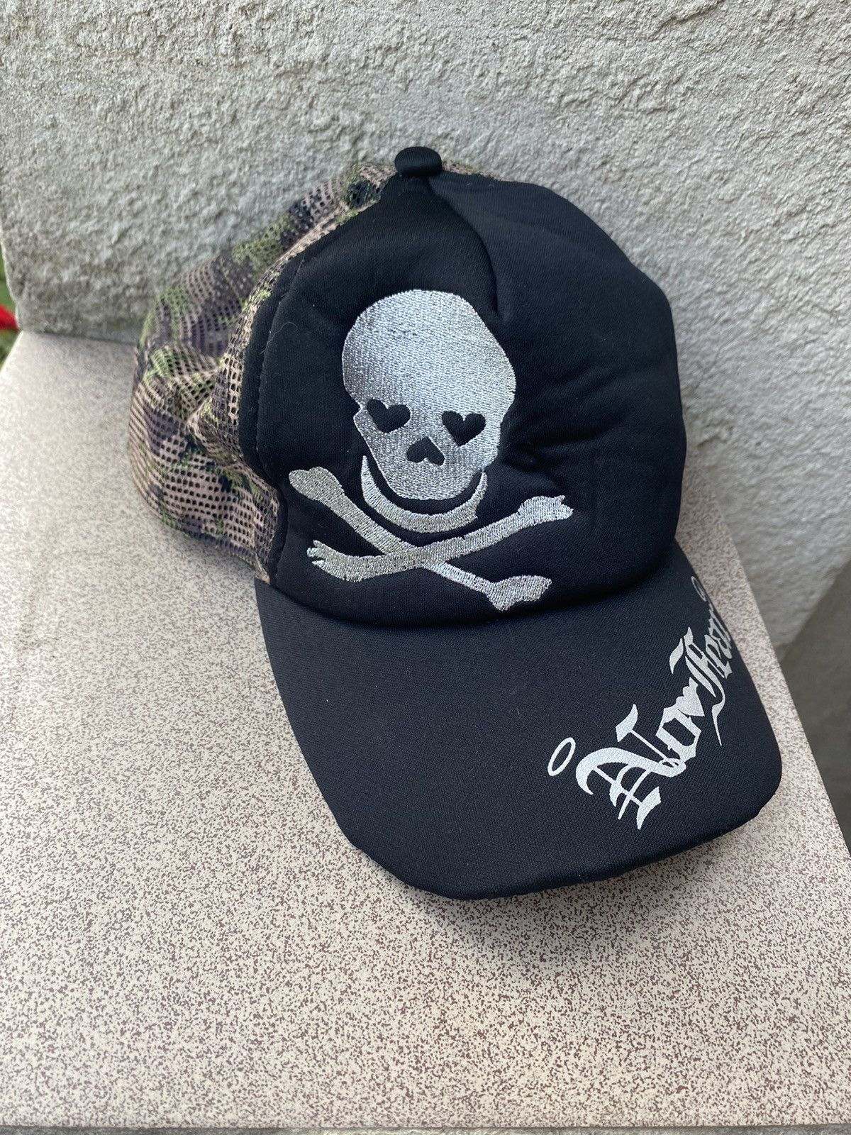 No Fear × Vintage Vintage Y2K No Fear Skull Camo cap hat Affliction style rap Size ONE SIZE - 1 Thumbnail