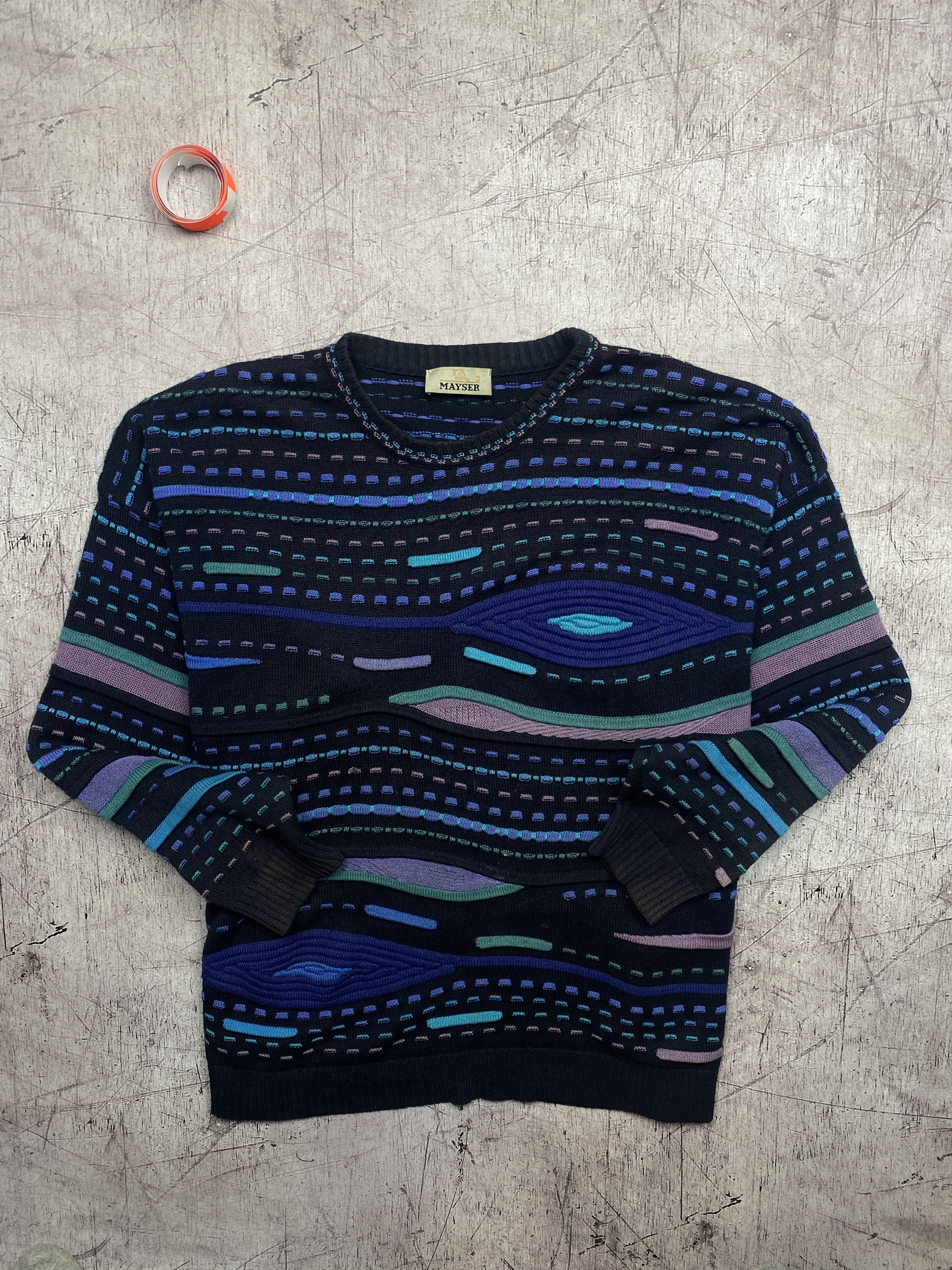 Vintage 90s Mens Coogi Style Textured Biggie Cozy Sweater