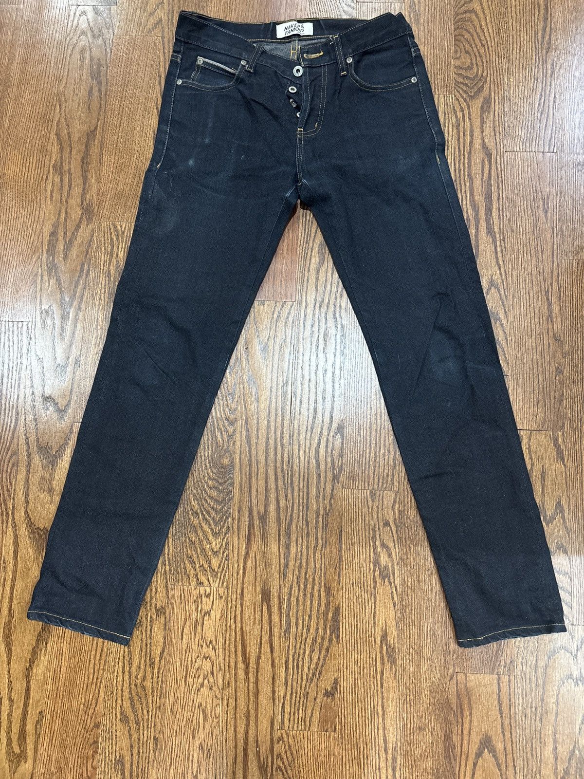 Naked & Famous Naked and Famous Super Guy Stretch Deep Indigo Size US 30 / EU 46 - 1 Thumbnail
