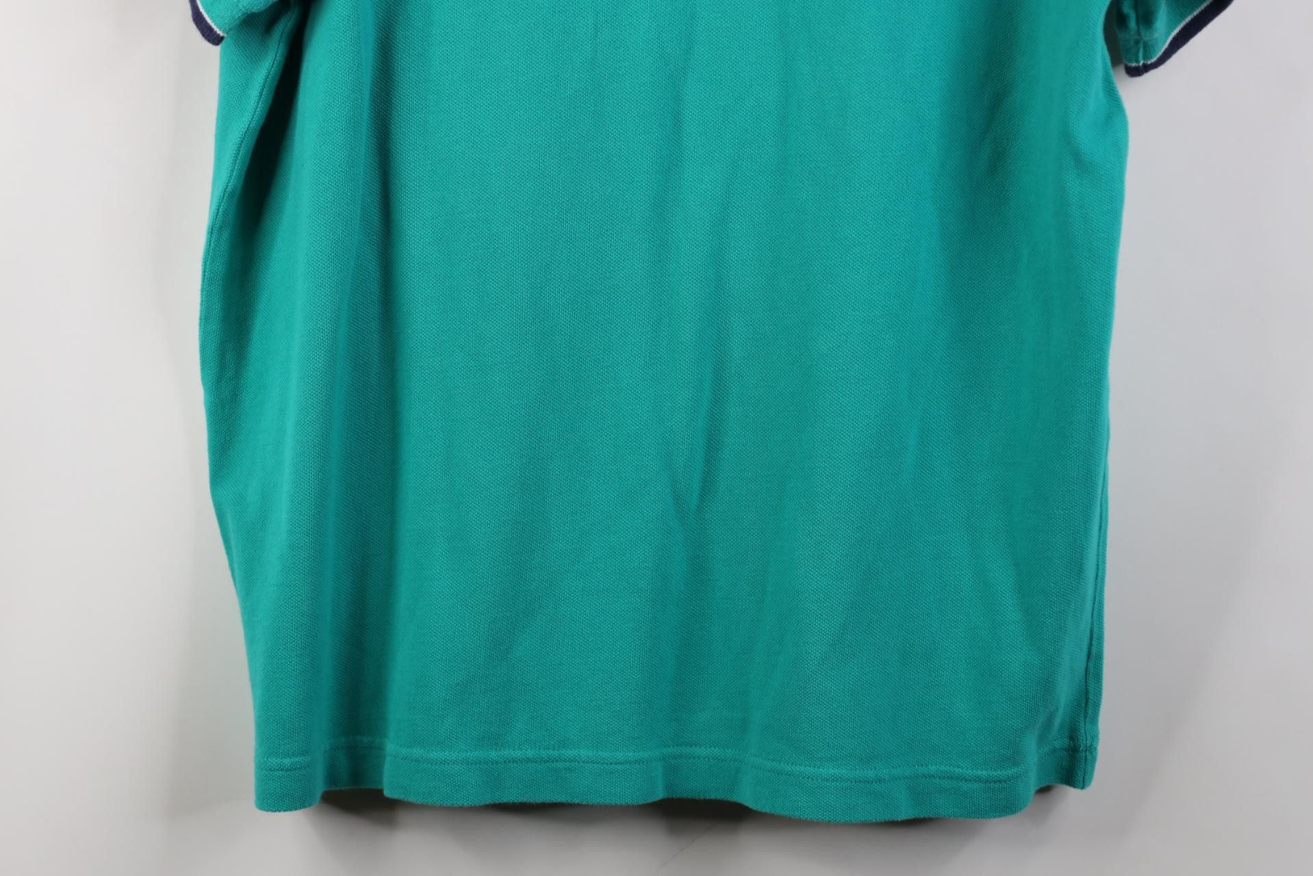 Gap Vintage 90s Gap Blank Pique Cotton Knit V-Neck T-Shirt Teal Size US M / EU 48-50 / 2 - 3 Thumbnail