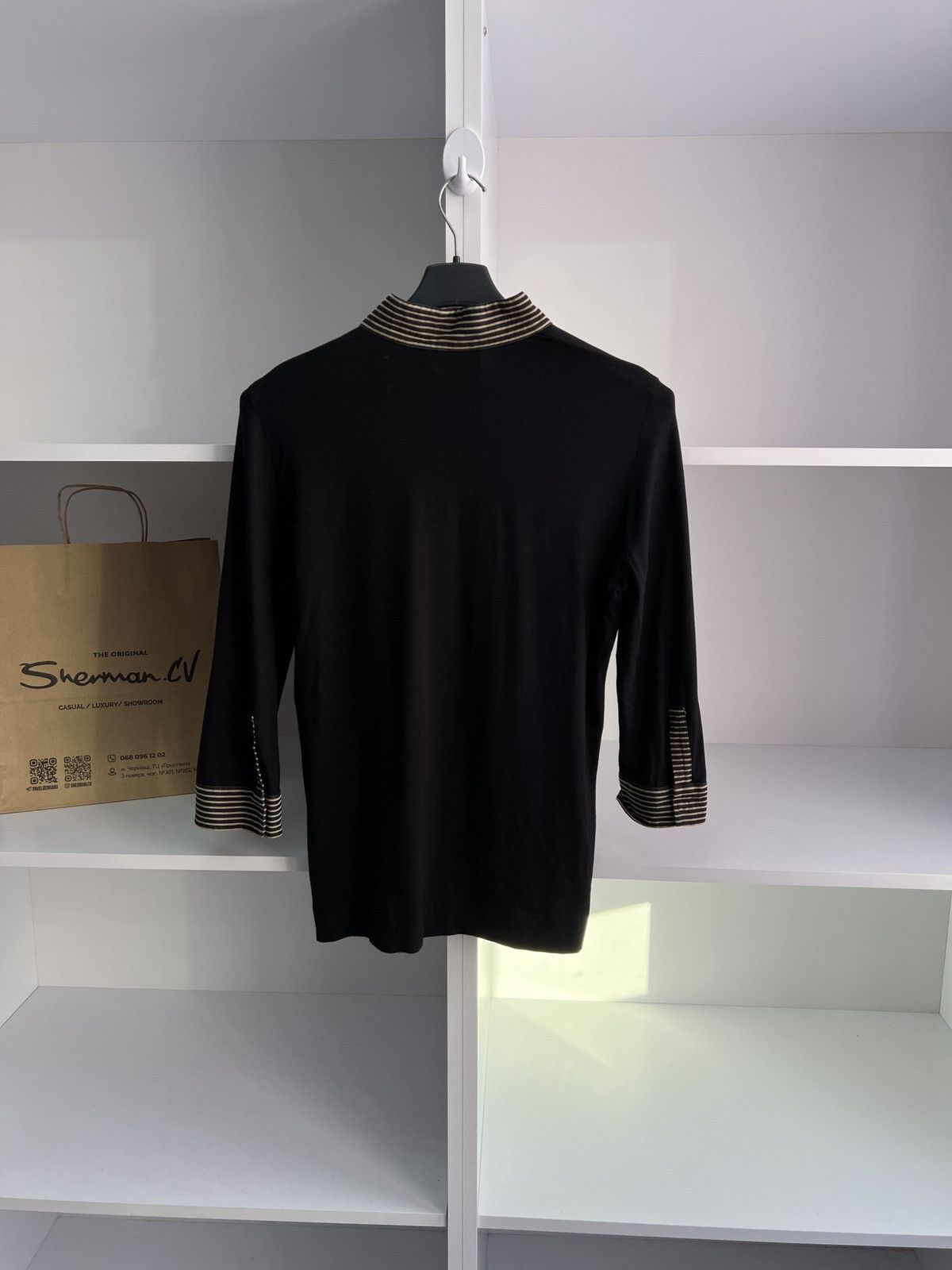 Akris × Designer × Vintage Vintage Akris Women’s Black Designer Blouse Size XL / US 12-14 / IT 48-50 - 11 Thumbnail