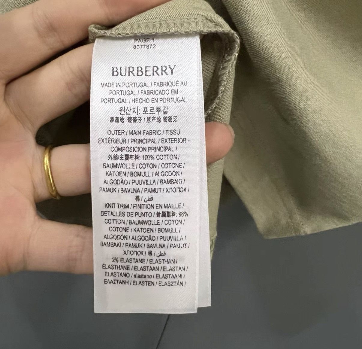 Burberry Burberry Light Green Crew Neck Short-Sleeve T-shirt J41 Size US XXS / EU 40 - 3 Thumbnail