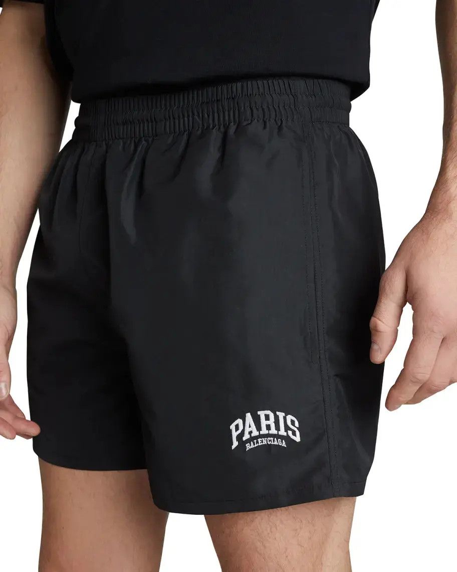 Balenciaga o1s1wg110824 Cities Paris Swim Shorts in Black Size US 32 / EU 48 - 4 Thumbnail