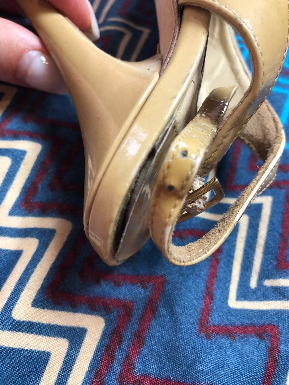 Jimmy Choo Jimmy Choo Heel Stiletto Slingback Platform Peep Leather Size US 5 / IT 35 - 8 Thumbnail