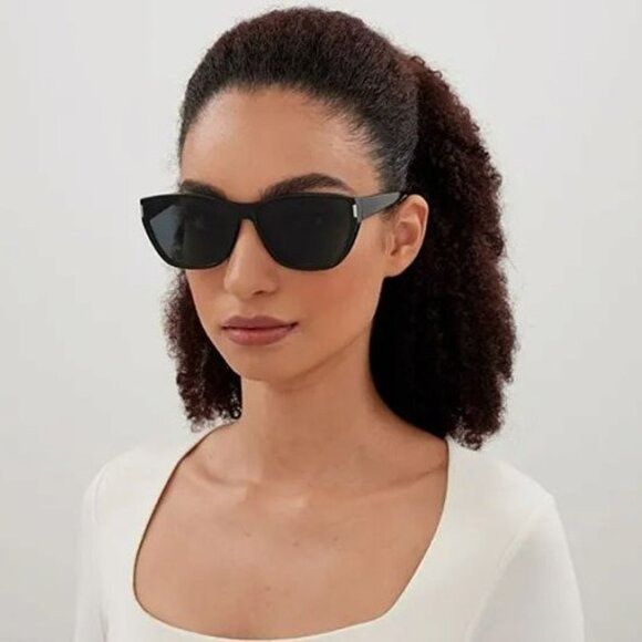 Saint Laurent Paris Saint Laurent SL 758 001 Sunglasses Black Cat Eye Frame Size ONE SIZE - 2 Thumbnail