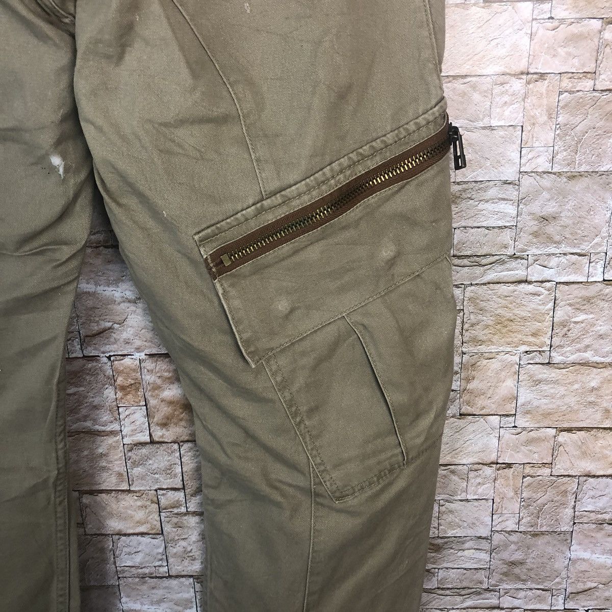 Japanese Brand Dominate japan utility Brown Cargo Multipocket Pants #A365 Size US 31 - 22 Thumbnail