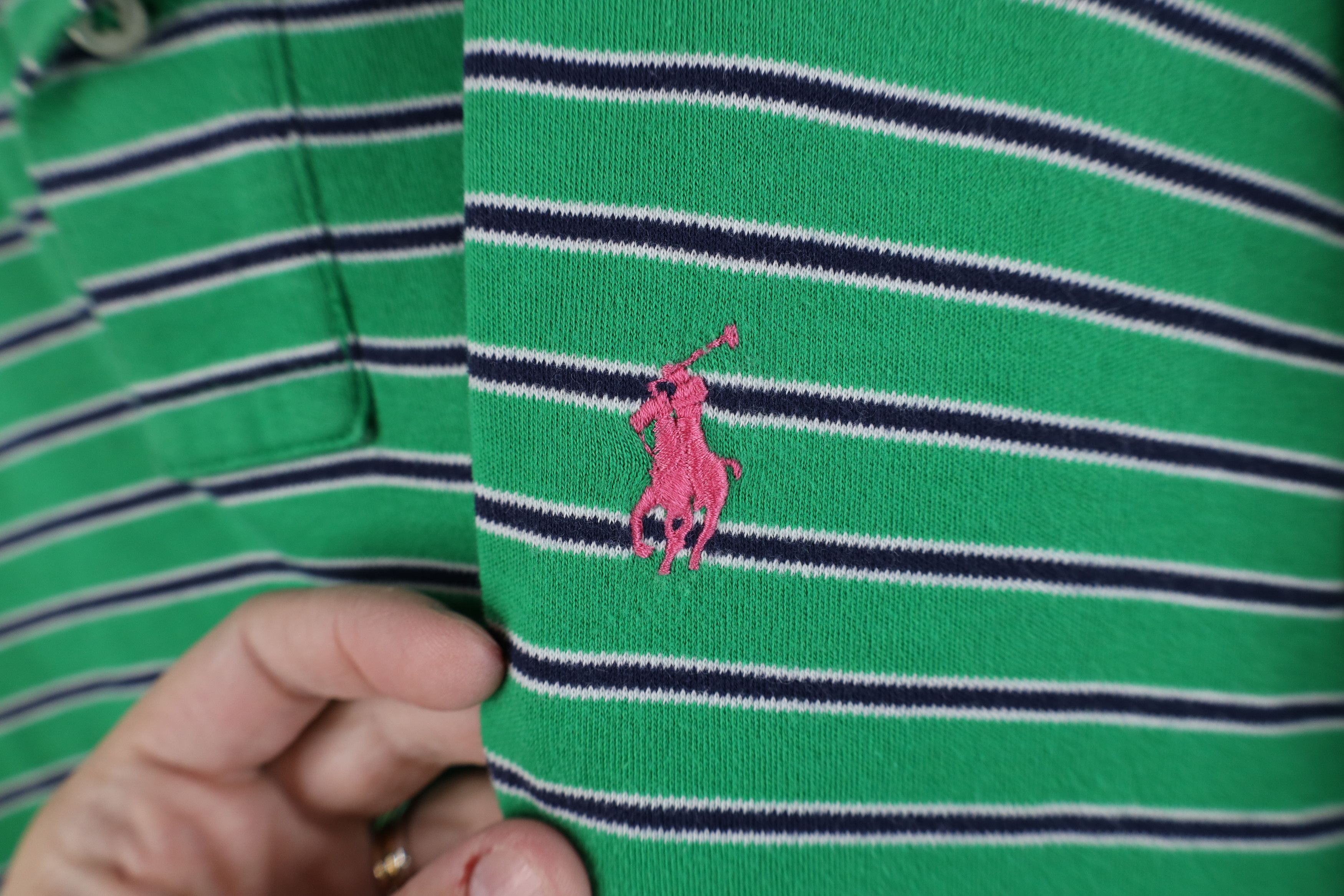 Ralph Lauren Vintage 90s Ralph Lauren Cotton Knit Striped Golf Polo Shirt Size US L / EU 52-54 / 3 - 4 Thumbnail
