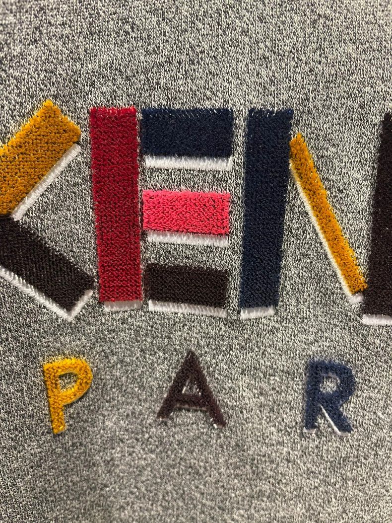 Other KENZO Gray long-sleeve embroidered fleece letters hoodie Size L / US 10 / IT 46 - 3 Thumbnail