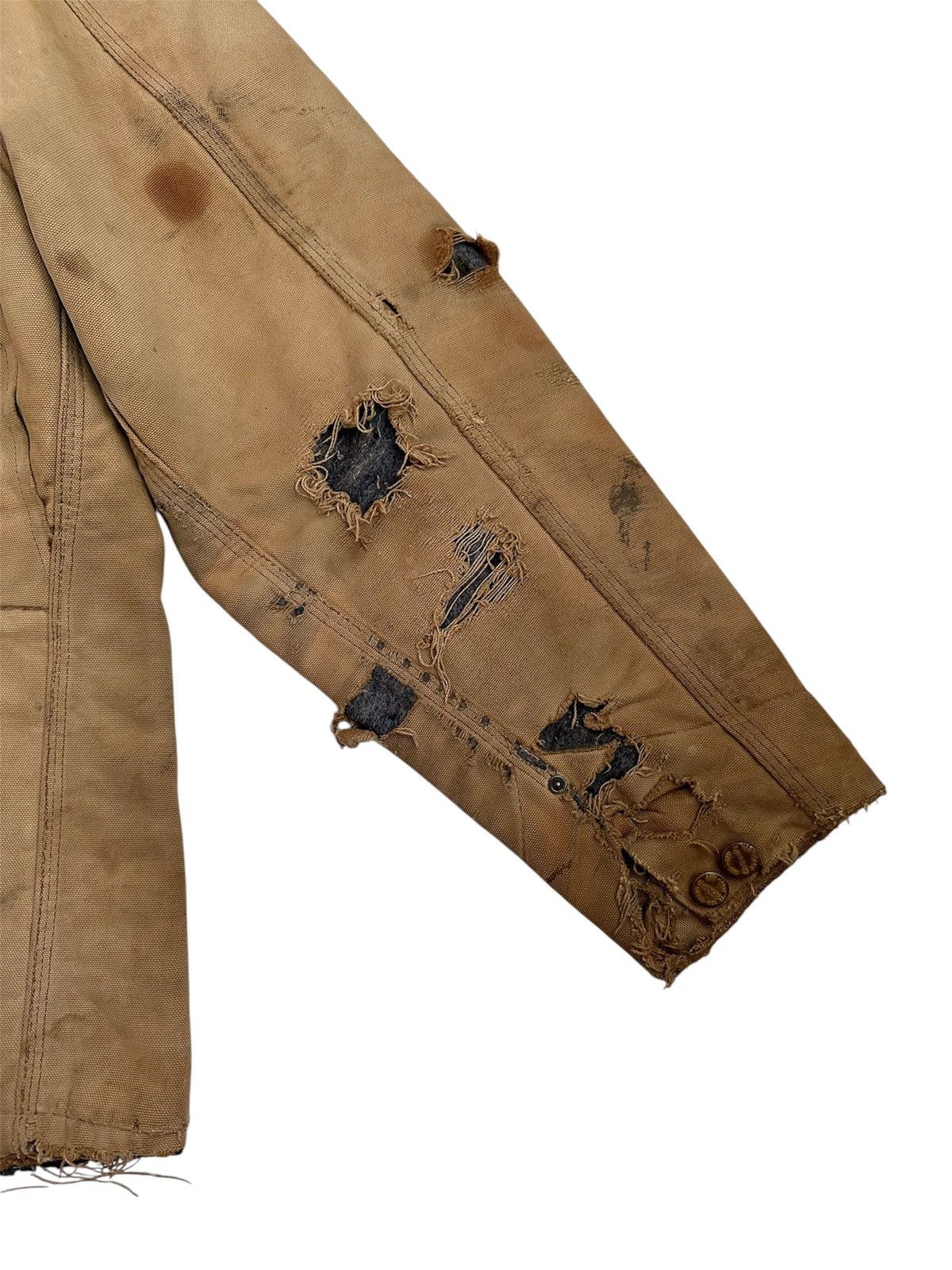 Carhartt Late 80s Extremely Thrashed Carhartt Brown Detroit Jacket Size US L / EU 52-54 / 3 - 10 Thumbnail