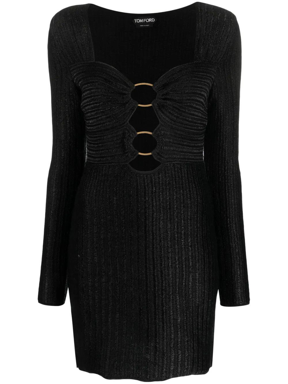 Tom Ford o1y0126 Midi Dress in Black Size XS / US 0-2 / IT 36-38 - 1 Thumbnail