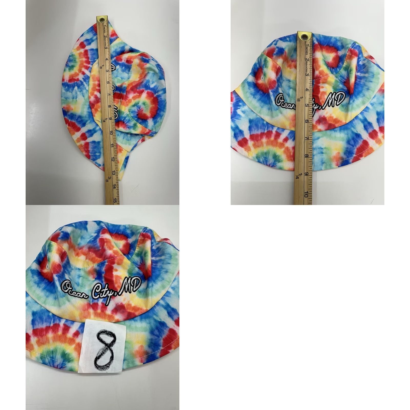 Logo 7 Lucky 7 USA Bucket Hat Tie Dye Ocean City Maryland Embroidered Logo Cap Size ONE SIZE - 8 Thumbnail