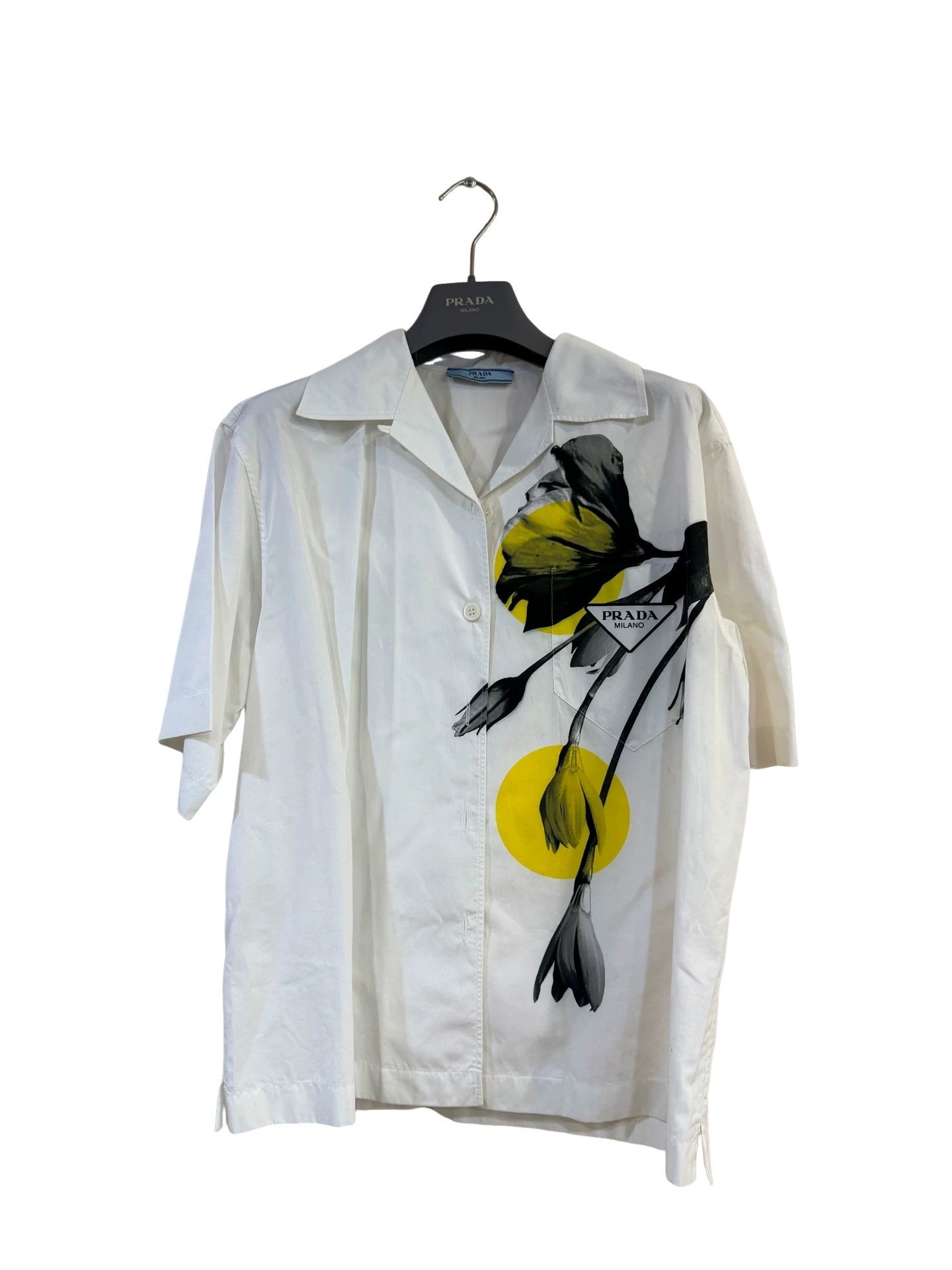 Prada Prada Floral Sun Print Short Sleeve Shirt IT 36 Size XS / US 0-2 / IT 36-38 - 1 Thumbnail