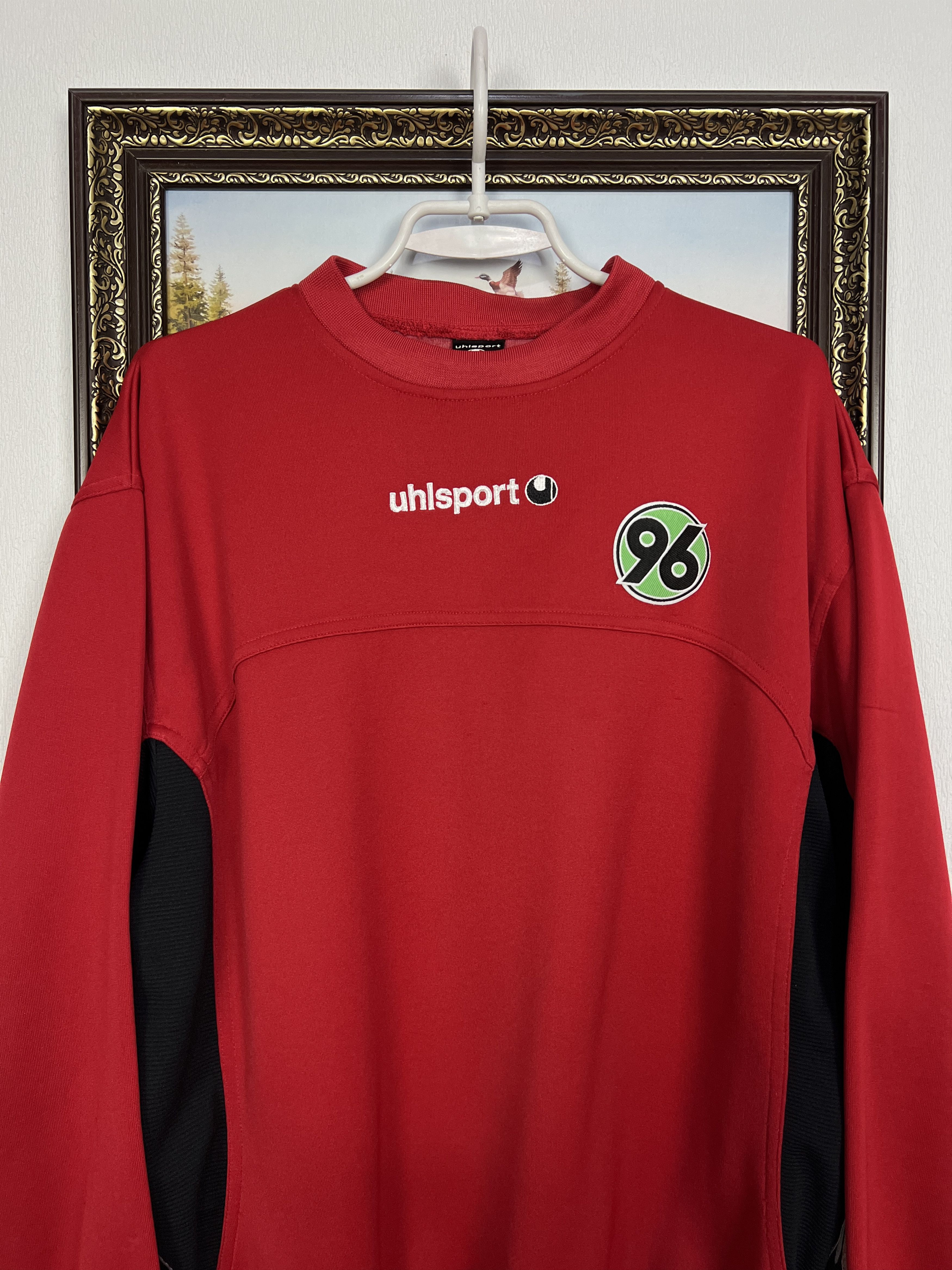 Vintage UHLSport Hannover 96 Football Sweatshirt Soccer Train Jacket Size US L / EU 52-54 / 3 - 2 Thumbnail