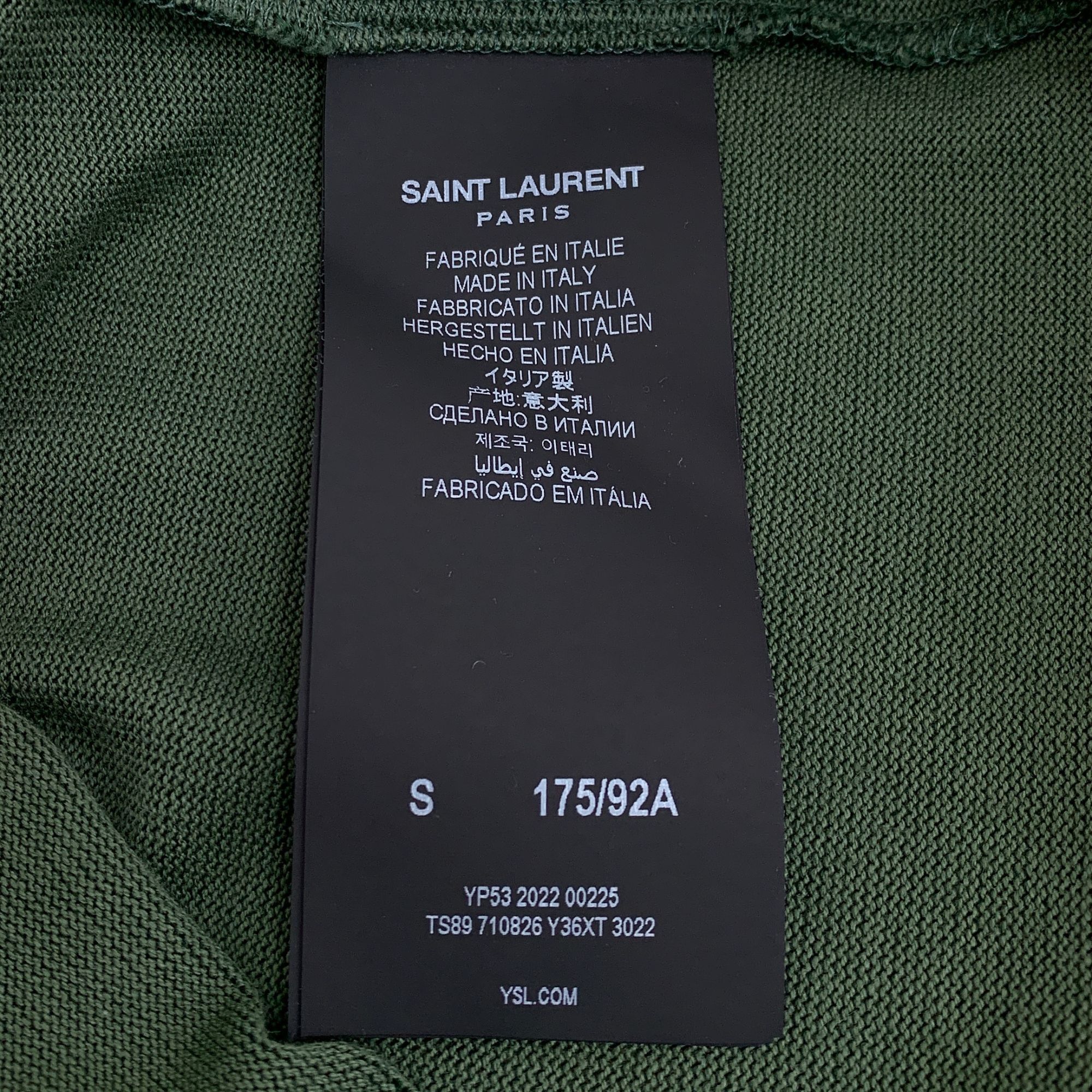 Yves Saint Laurent Saint Laurent Paris Rive Gauche Distressed Letter Print Cott Size S / US 4 / IT 40 - 4 Thumbnail
