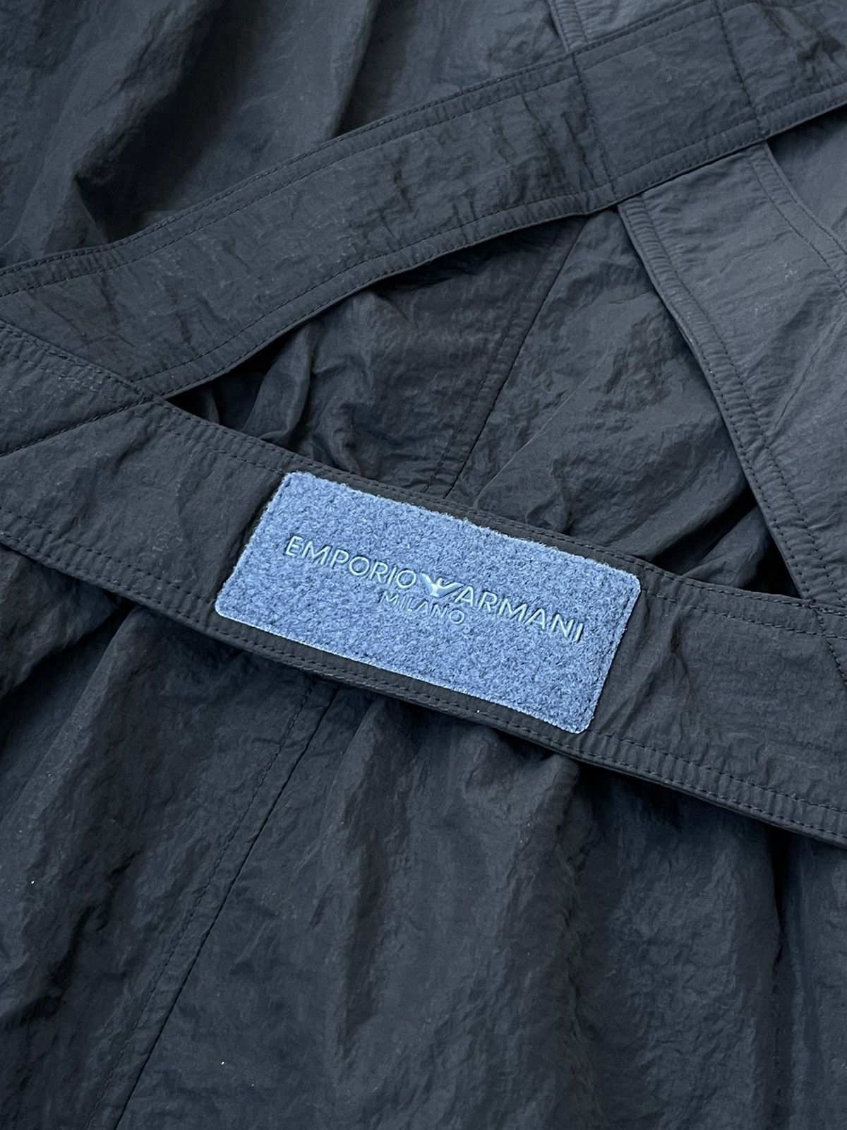 Emporio Armani !DS! AW22 Emporio Armani Black Trench Coat Windbreaker Size US L / EU 52-54 / 3 - 18 Thumbnail