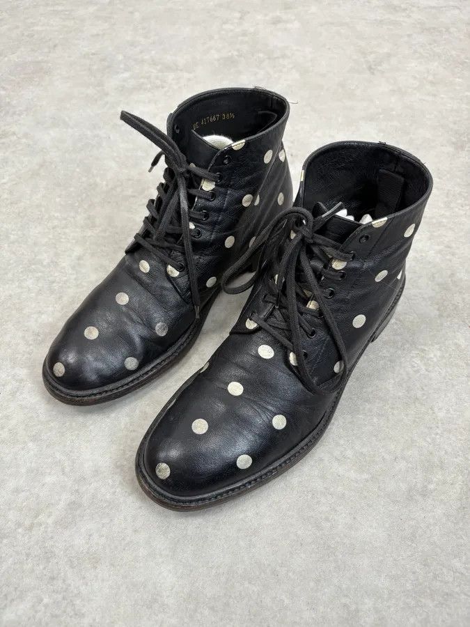 Saint Laurent Paris 2010s Saint Laurent Black Leather Pointed Boots Size US 7.5 / IT 37.5 - 3 Thumbnail