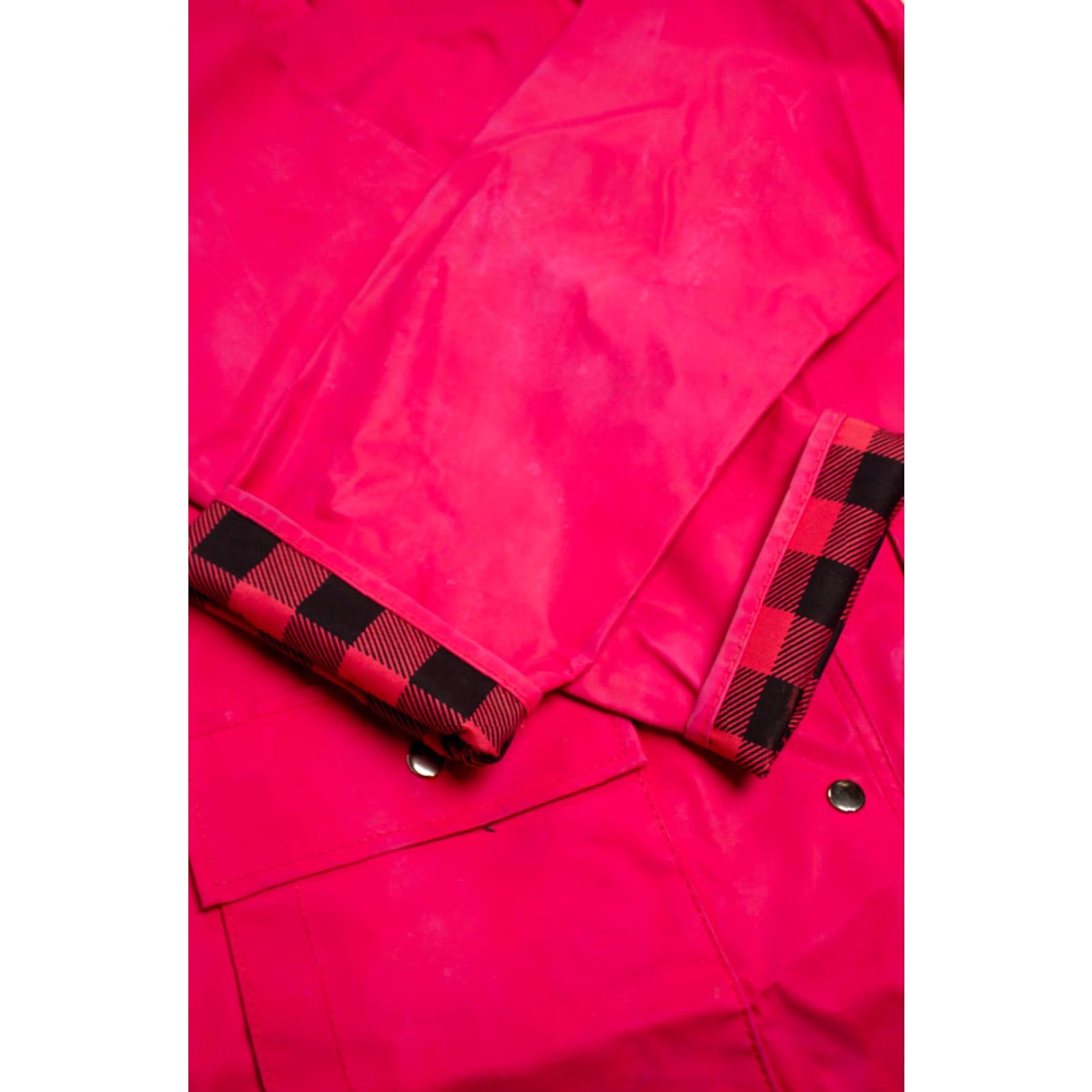 Pinko VINTAGE Ocean Side Hoodie Shirt Medium Fluorescent Pink Plaid Rain Jacket Size US M / EU 48-50 / 2 - 3 Thumbnail