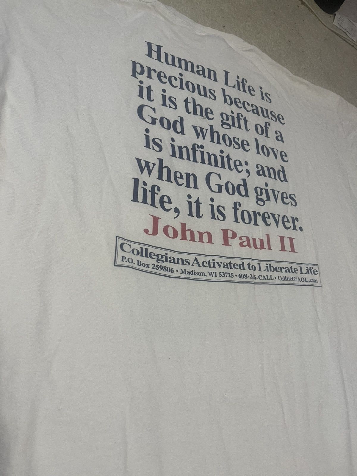 Jerzees 90s Virgin Mary C.A.L.L Pro-life 90s 2XL Activism Grail 1/2 Size US XXL / EU 58 / 5 - 5 Thumbnail