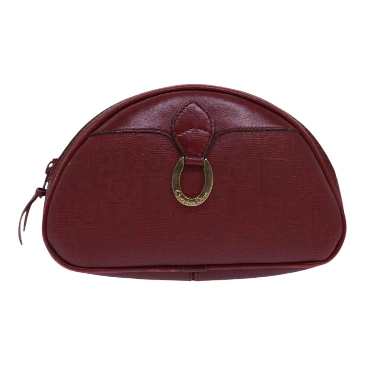 Dior Demi-Lune Burgundy Canvas Clutch Bag (Pre-Owned) Size ONE SIZE - 1 Thumbnail
