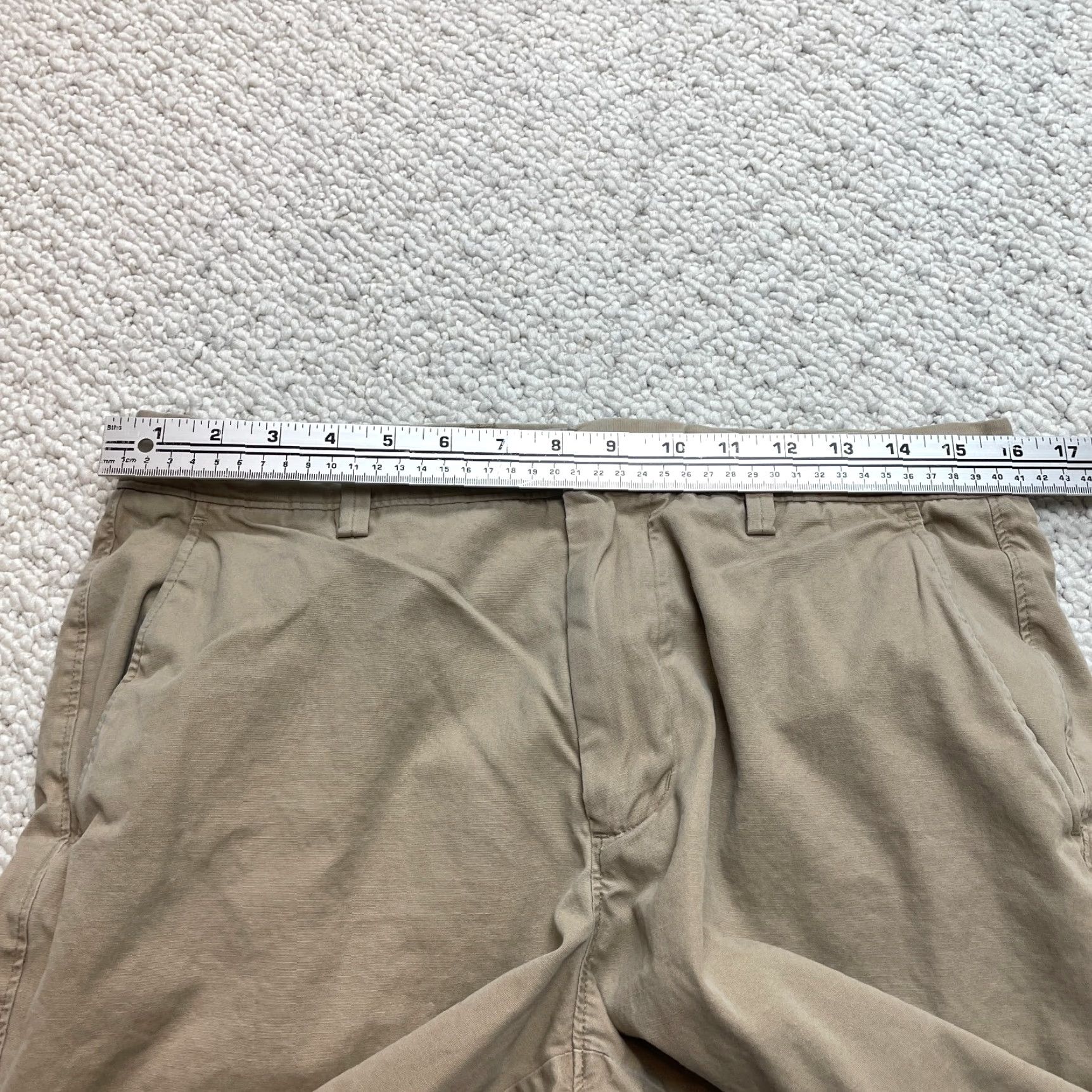 J.Crew J.Crew Shorts Mens 32 Cotton Beige Chino Flat Front 10" Inseam Pockets Solid Casual 10" Inseam Size US 32 / EU 48 - 5 Thumbnail
