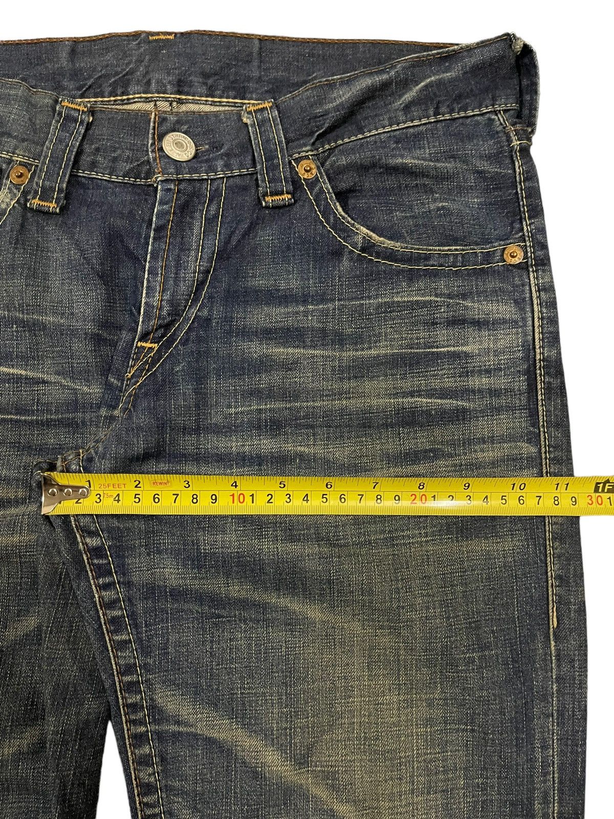 Levi's Vintage 90s Levis Blue Mud Wash Style Distress Loose Jeans Size US 34 / EU 50 - 12 Thumbnail