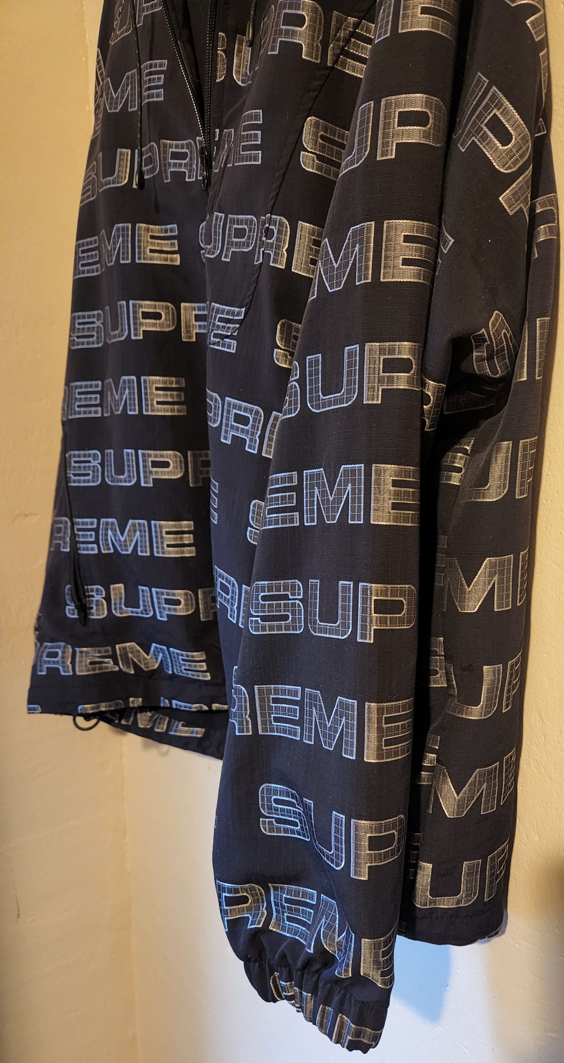 Supreme Logo Rip stop Hooded Track Jacket Size US L / EU 52-54 / 3 - 3 Thumbnail