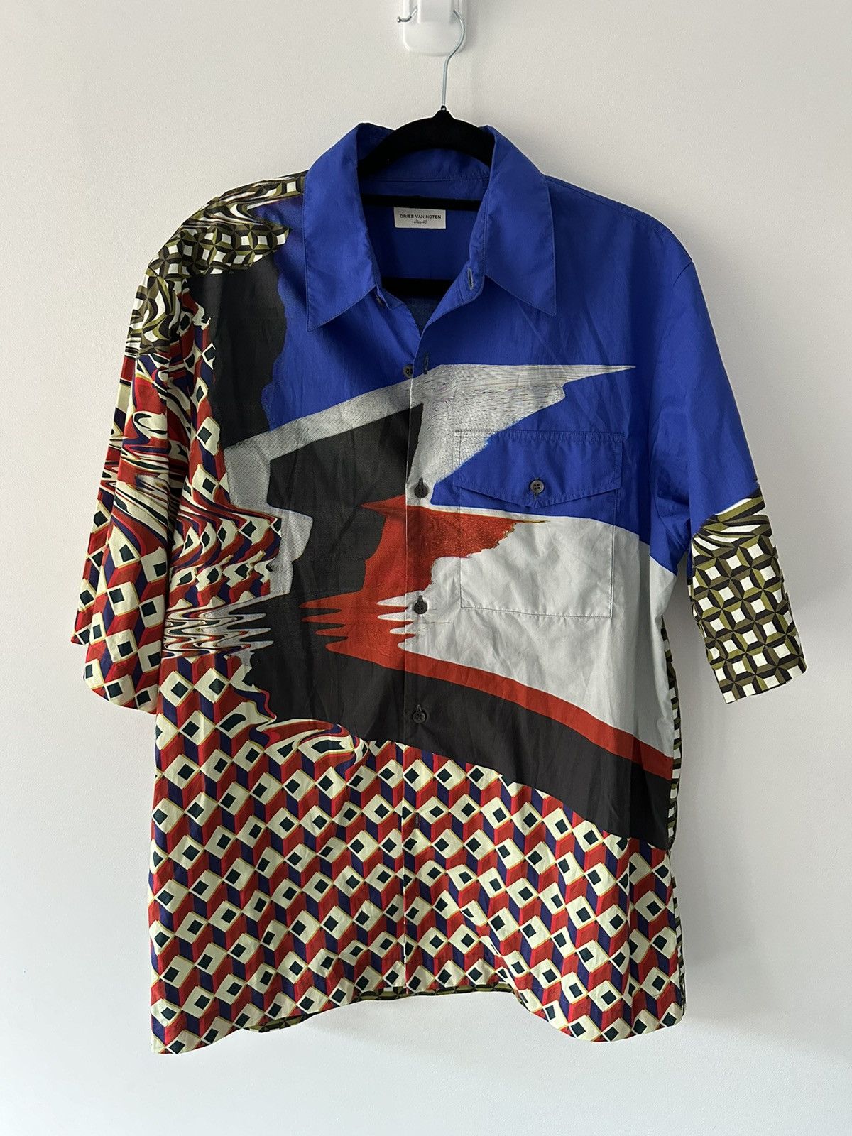image of Dries Van Noten Psychedelic Print Shirt in Mix, Men's (Size Medium)