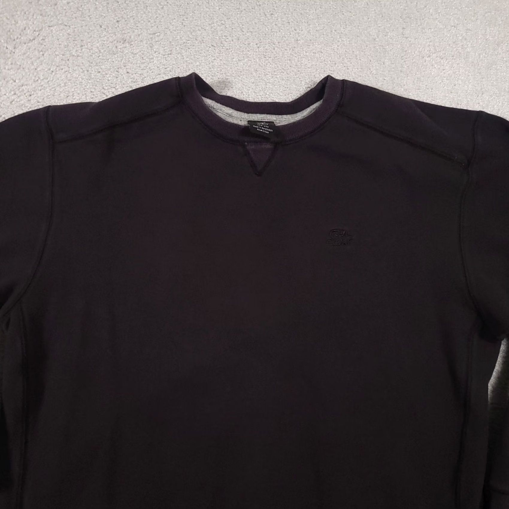 Starter VINTAGE Starter Sweatshirt Mens Large Black Crew Neck Sweater Blank Y2K 00s Size US L / EU 52-54 / 3 - 3 Thumbnail