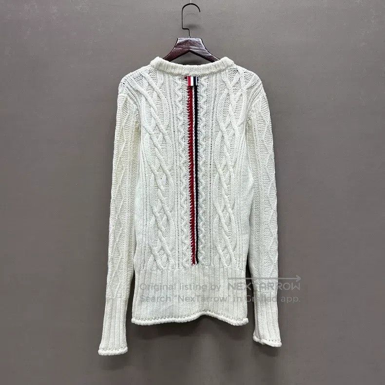 Thom Browne Thom Browne White Cable Knit Cardigan Size US S / EU 44-46 / 1 - 2 Thumbnail
