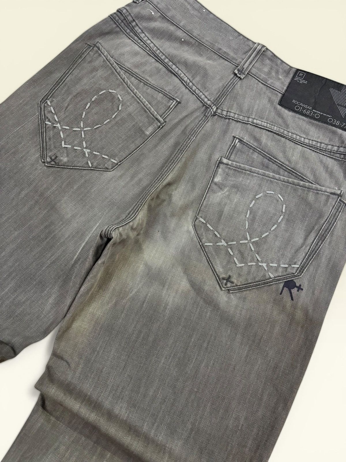 Rocawear Grunge Rocawear Baggy Ultility Dirty Washed Jeans Size US 34 / EU 50 - 9 Thumbnail