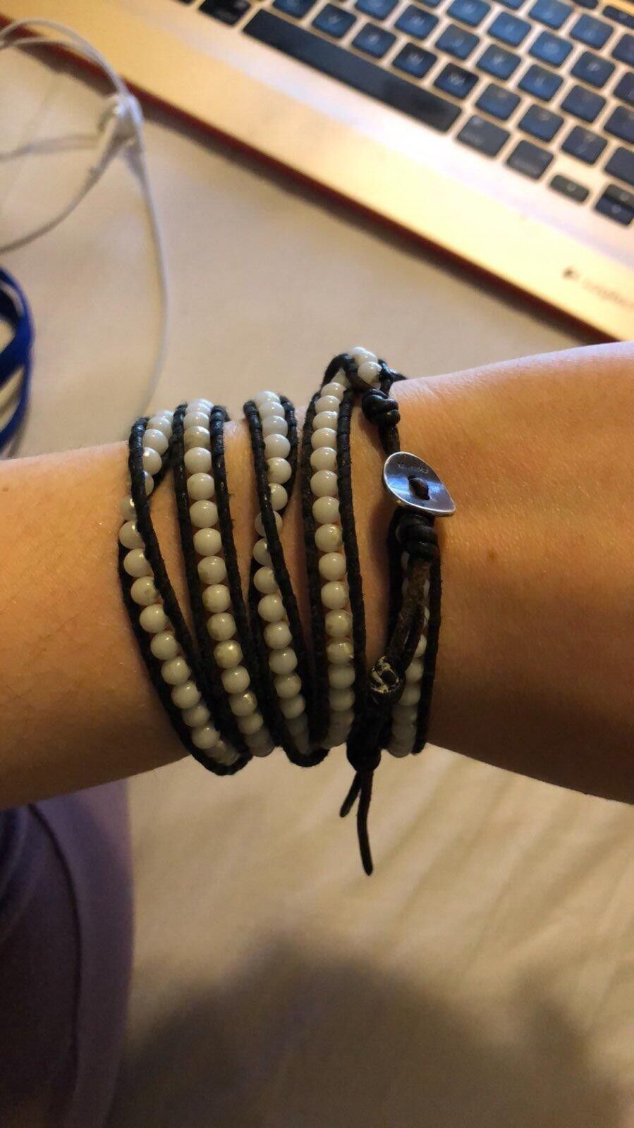 Chan Luu Pearl Bracelet Wrap Leather