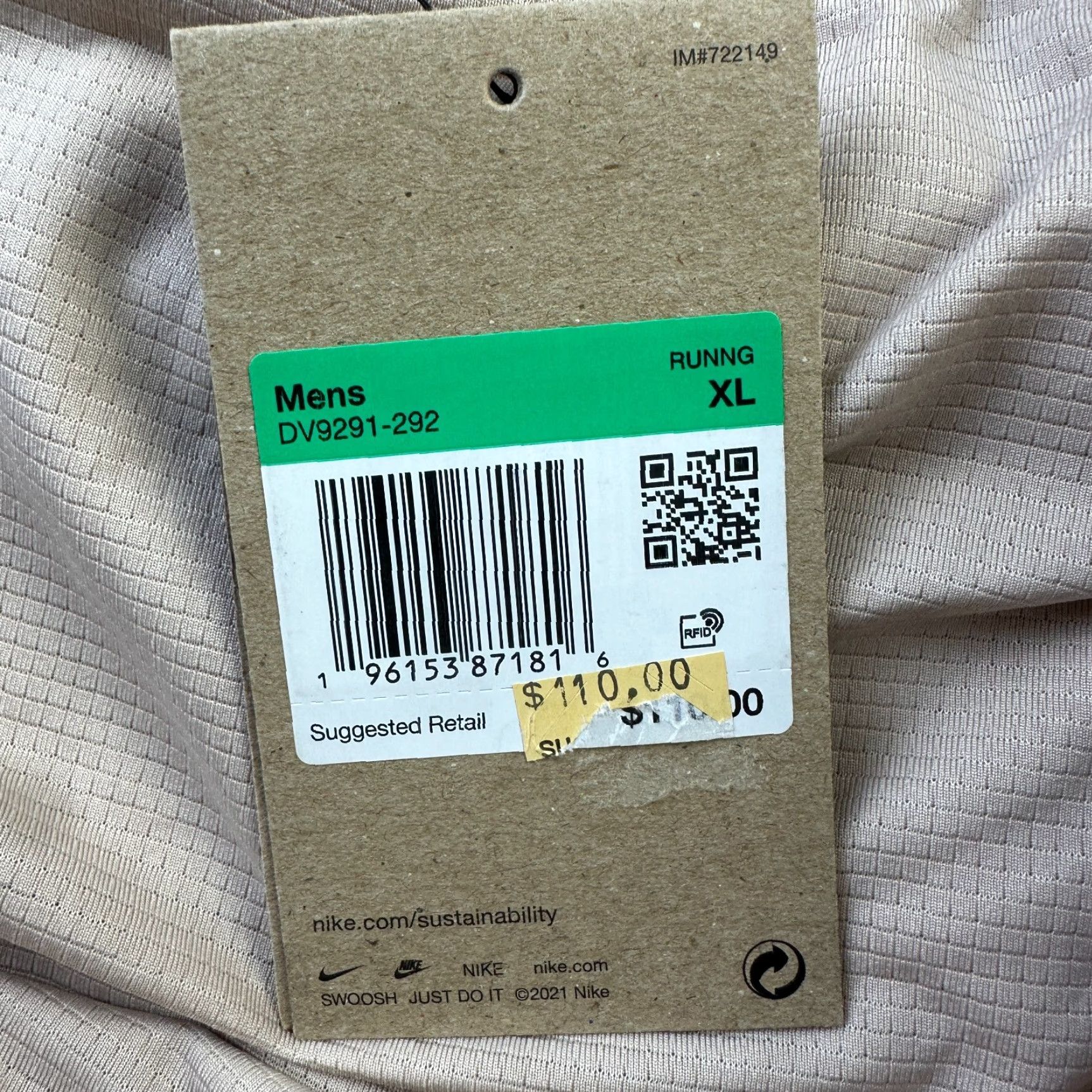 Nike Nike Shorts Mens XL Beige Tan 4" Running Division Flex Brief Lined Pockets Athletic Activewear Size US 36 / EU 52 - 5 Thumbnail