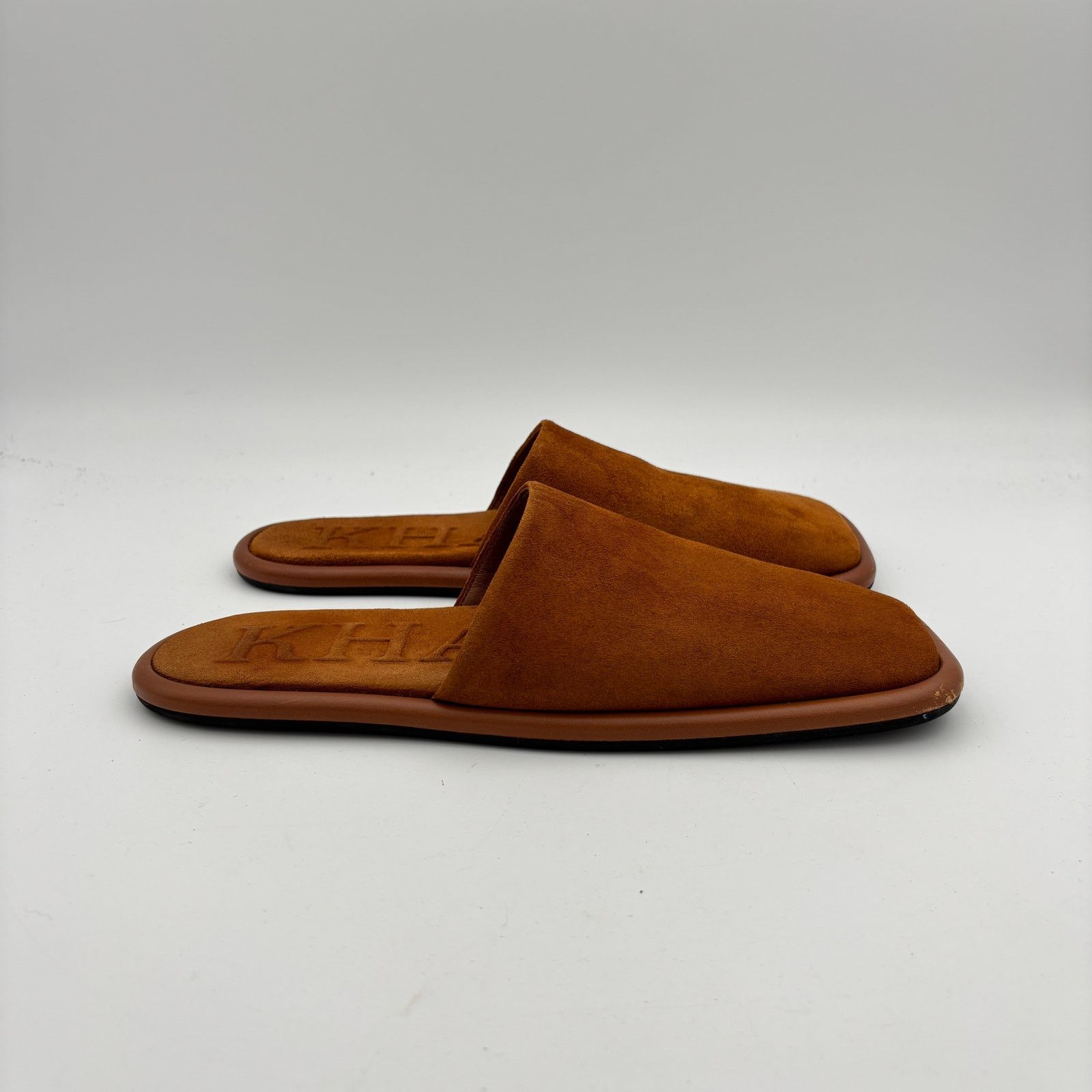 KHAITE Khaite Monaco Suede Slide Slippers in Caramel Shoes 39.5 Size US 9.5 / IT 39.5 - 3 Thumbnail