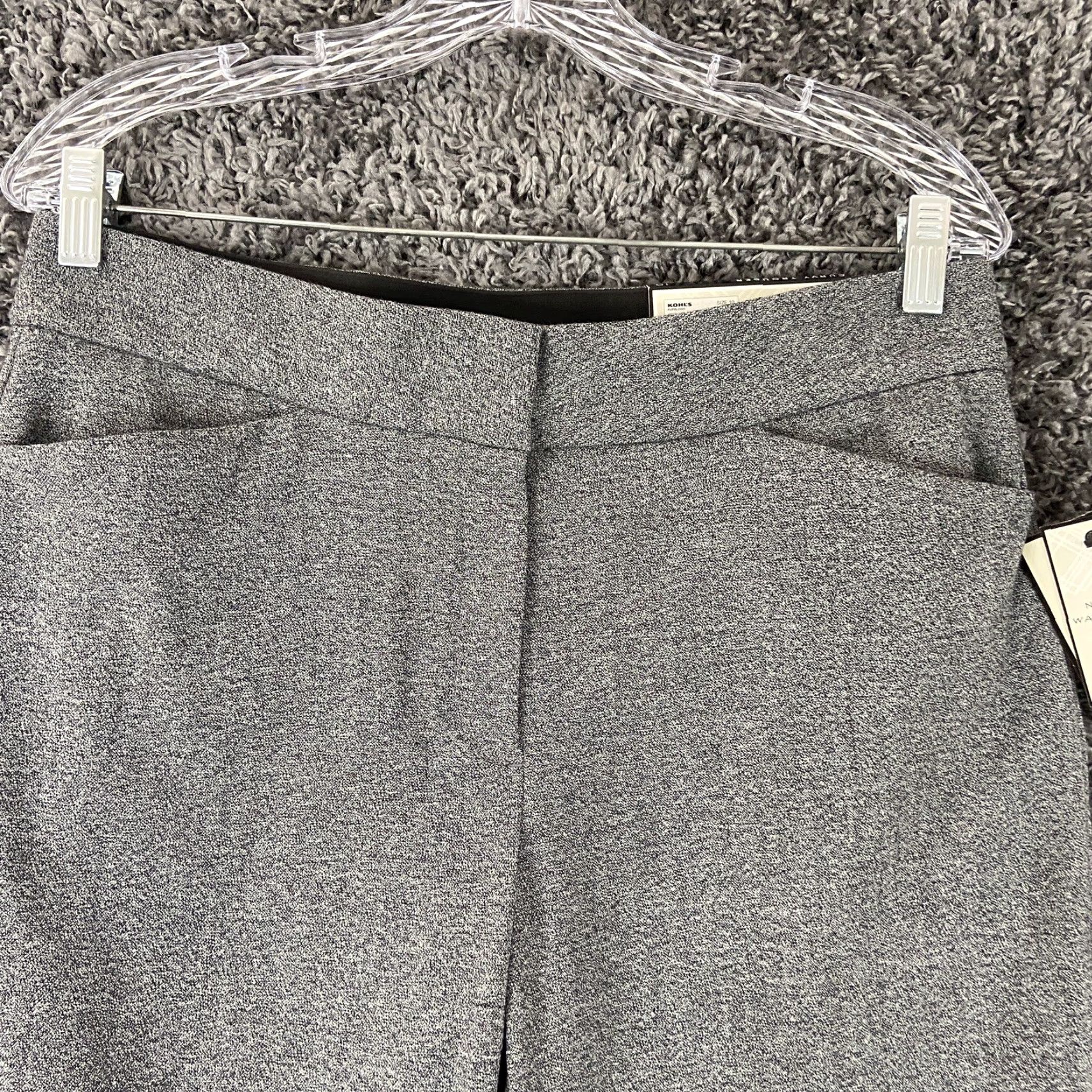 Vintage NEW Dana Buchman Women's Dress Pants Curvy Trouser Size 10 Straight Leg Gray with Pockets Size 32" / US 10 / IT 46 - 7 Thumbnail
