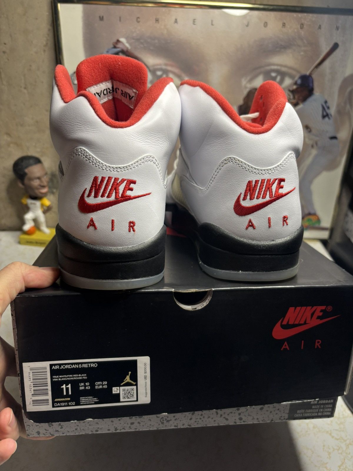 Jordan Brand Air Jordan 5 Retro Fire Red Size US 11 / EU 44 - 7 Thumbnail