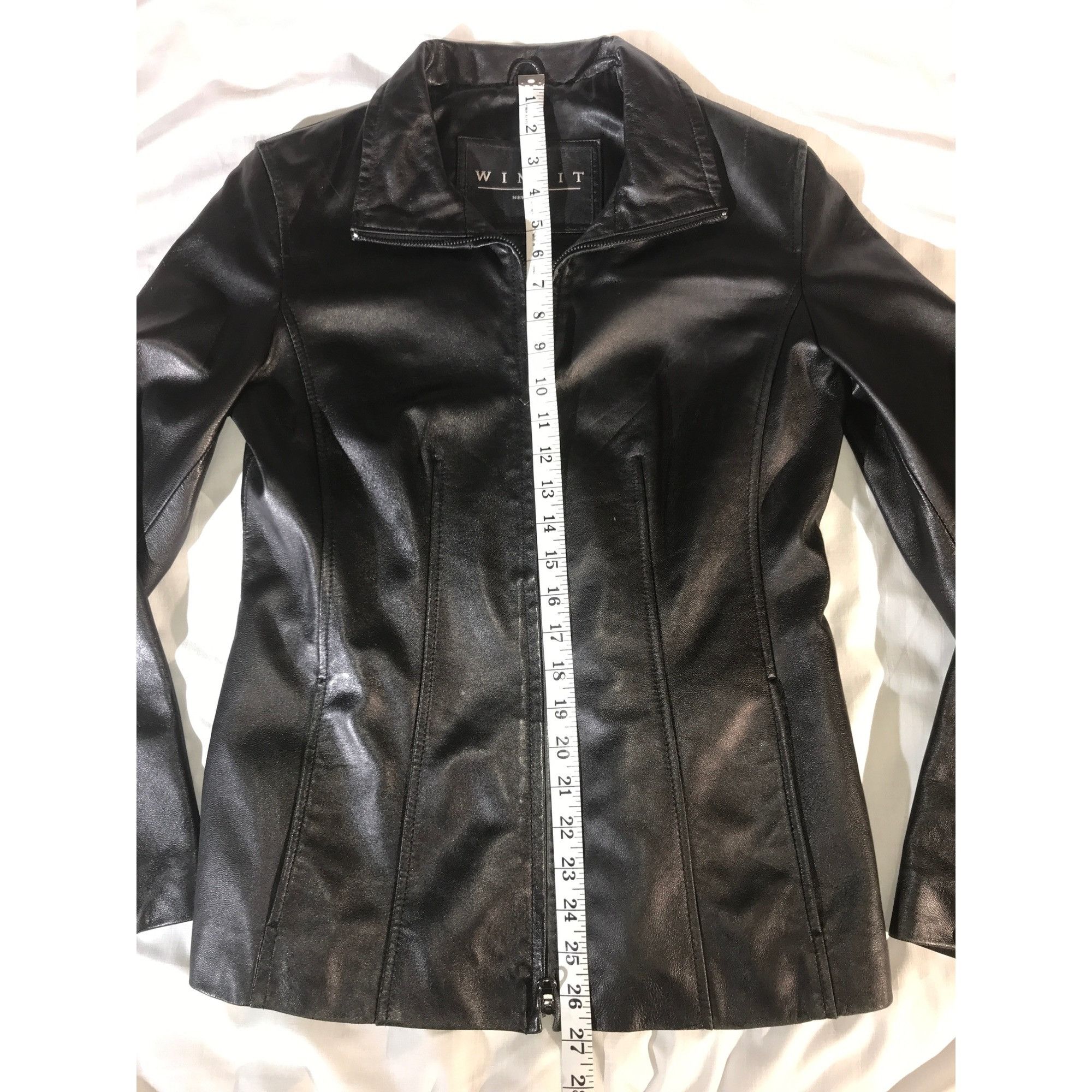 Vintage WINLIT New York Women's Black Full Zip Leather Moto Jacket Size S / US 4 / IT 40 - 5 Thumbnail
