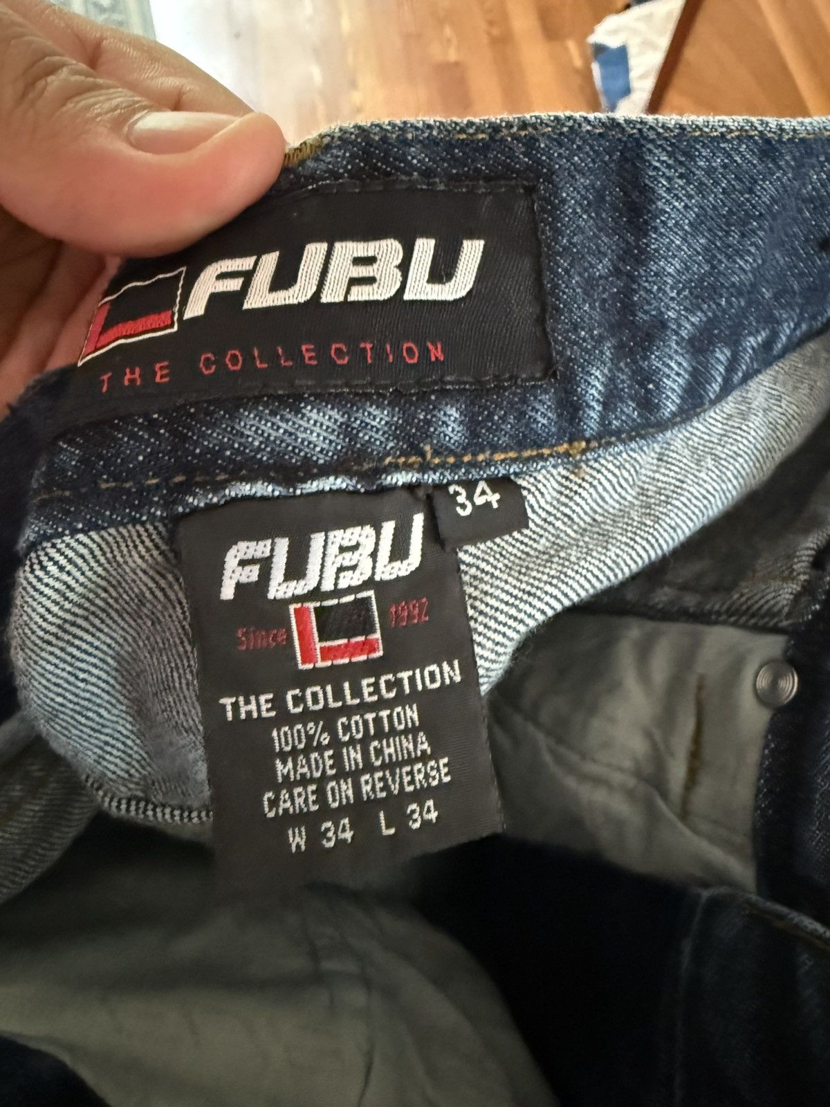 Fubu Vintage FUBU Cropped Denim Jeans – W34 L34 Size US 36 / EU 52 - 4 Thumbnail