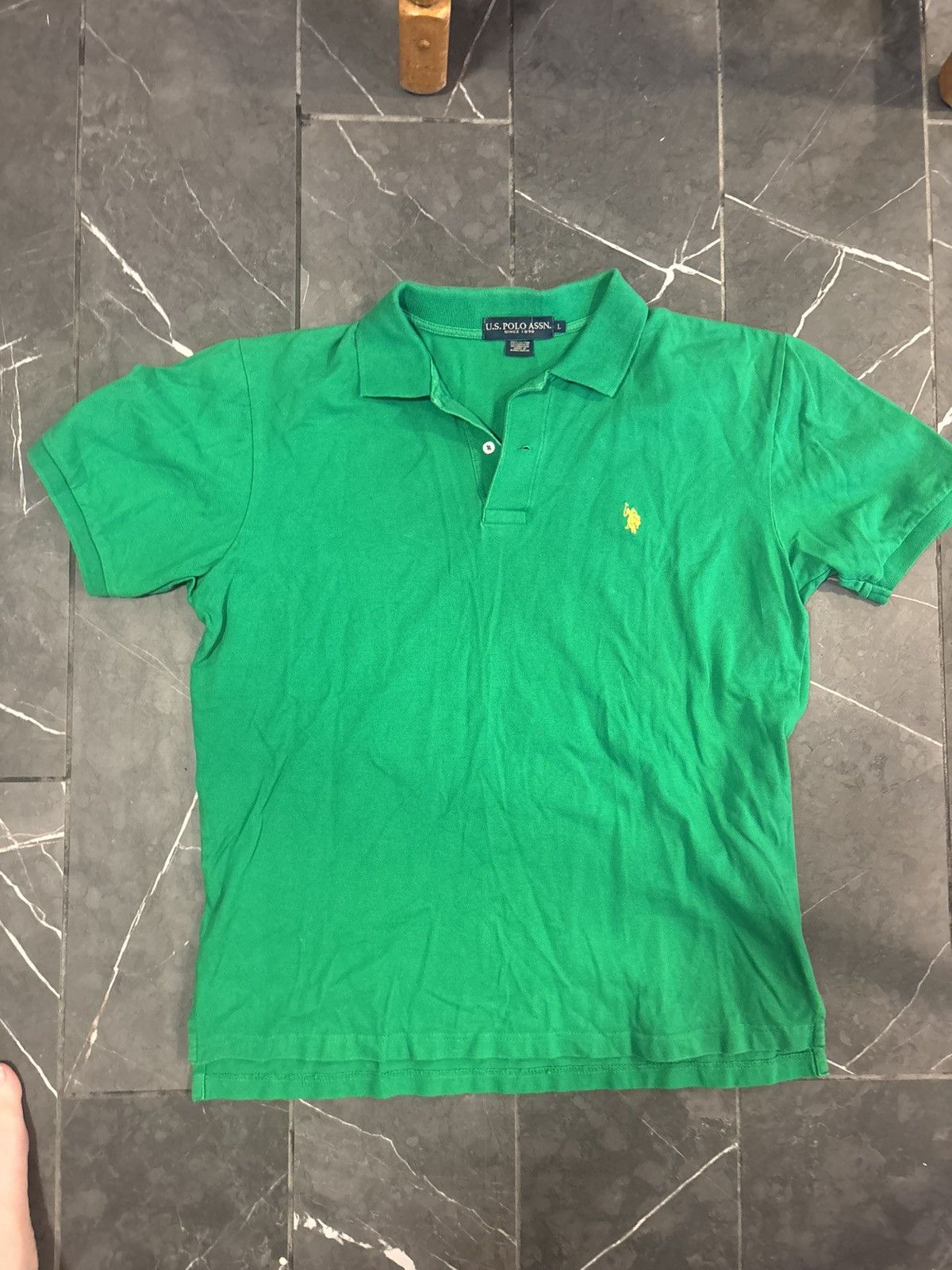 Polo Ralph Lauren Green with Yellow Stitching Polo Size US L / EU 52-54 / 3 - 3 Thumbnail