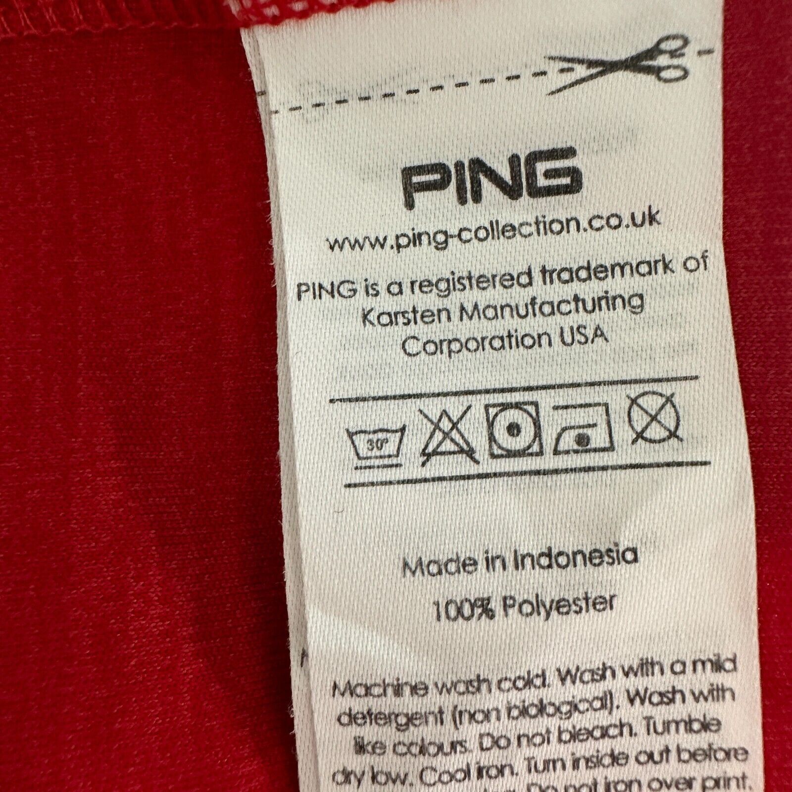 PING Ping Polo Shirt XL Red Sensor cool Golf Pocket Collar Size US XL / EU 56 / 4 - 8 Thumbnail
